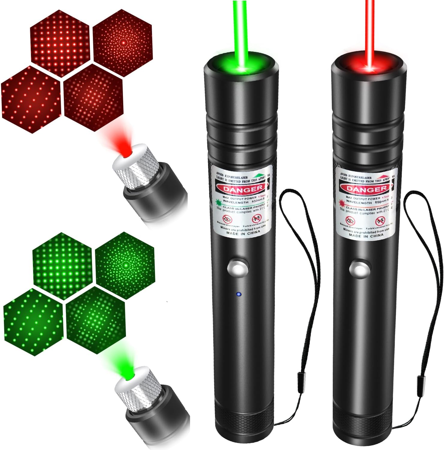 [2 Packs Green+Red] Rechargeable Laser Pointer Excessive Energy Inexperienced Crimson Beam Laser Gentle Lengthy Distance Vary for TV/LED/LCD Screens Tactical Flashlights Presentation Workplace/Outside/Astronomic