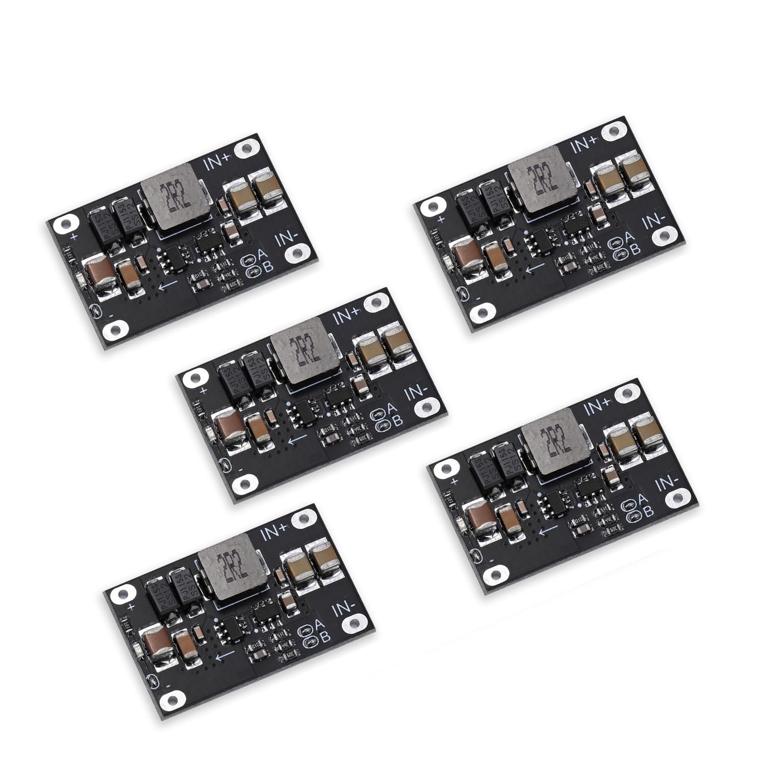 Teyleten Robot DC-DC 3V-5.5V to 5V 8V 9V 12V 1.5A 10W Mini Multi-Function Lithium Battery Charging Boost Module with LED Indicator 5pcs