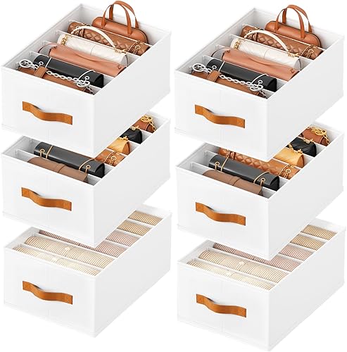 Miniatura 32 de Organizadores de armario y almacenamiento Homsorout - Juego de 8 contenedores de almacenamiento con cestas para organización Organizador de armario