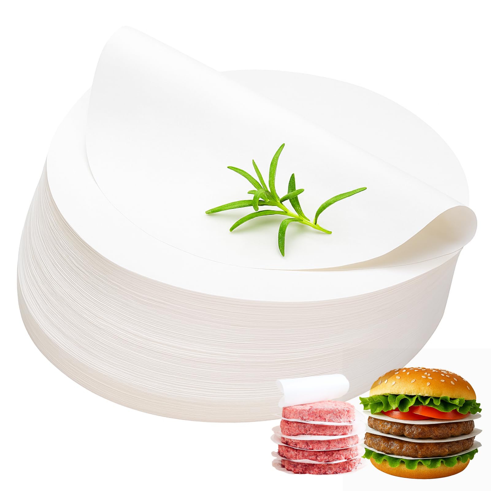 Papier steak haché Rond 11 cm 1000 pcs pour presse steak haché