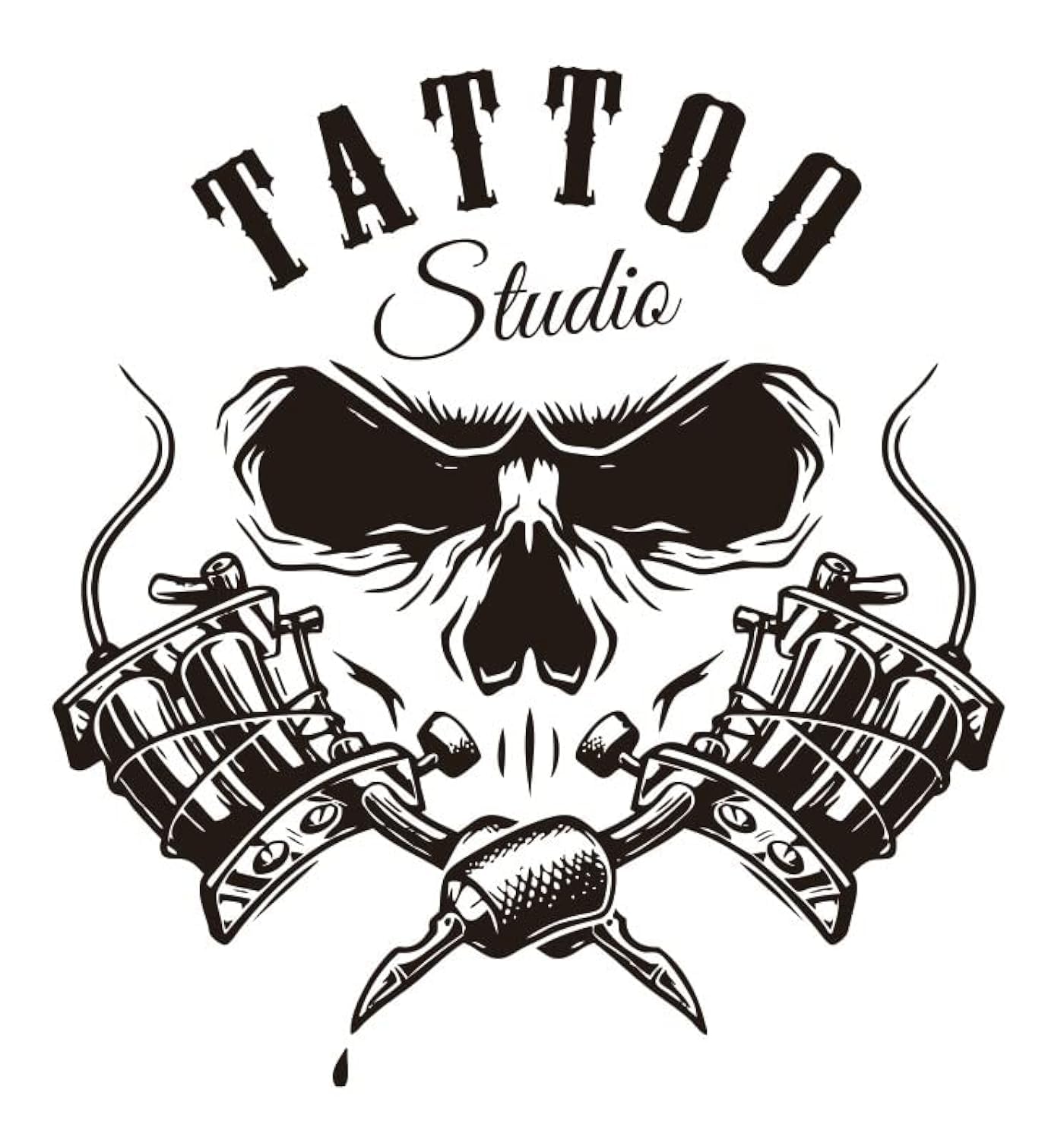 Sticker mural en vinyle logo de studio TM-124 noir autocollant design interieur moderne