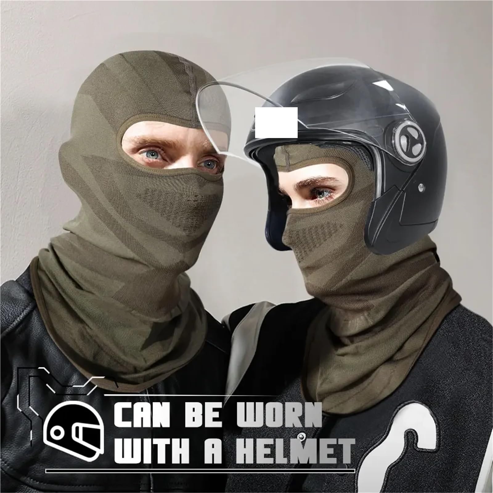 Sturmhauben 2 Stück Sport-Vollgesichtsmaske, Thermo-Sturmhaube, atmungsaktiv, Winddicht, Klettern, Wandern, Laufen, Skifahren, Kopfbedeckung, Winter-Outdoor-Ausrüstung FüR Outdoorsports