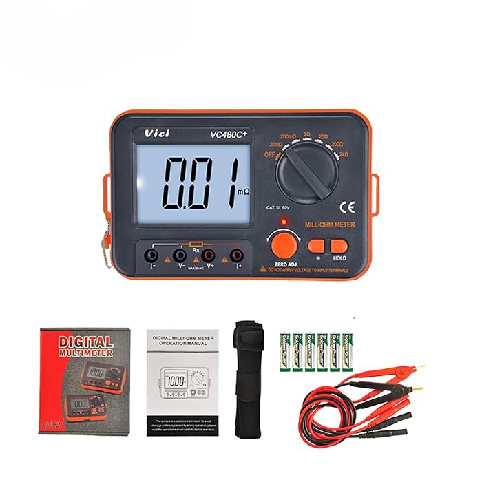 Buy VC480C+ Milliohm Meter, Digital Milliohm Meter LCD Backlit 4 Wire