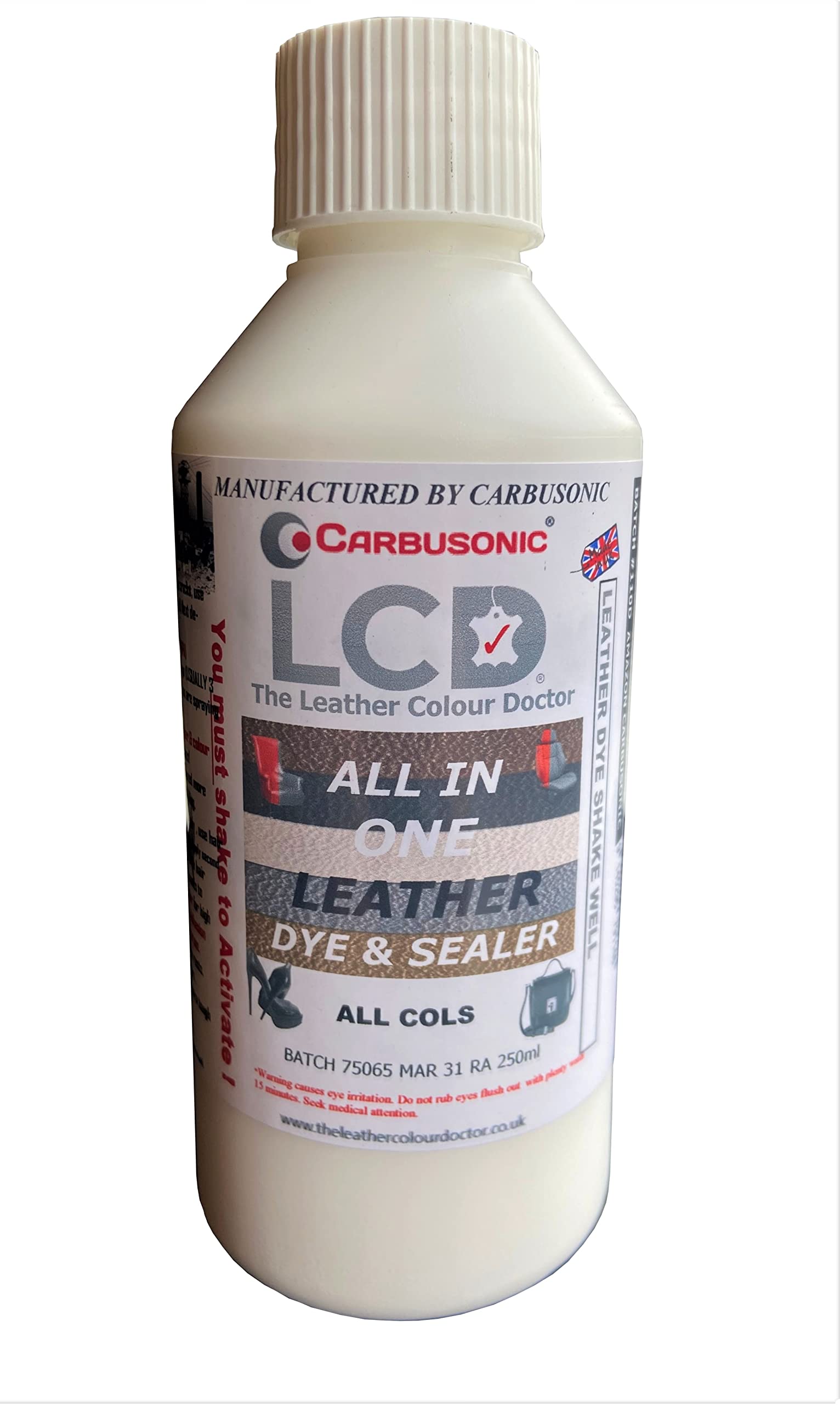 Carbusonic All in one Leather dye and sealant, Interior Leather Paint for Car Seats, Sofas, Arm Chairs, Shoes, Handbags & More. (Dark Grey, 500 ml) — view 48