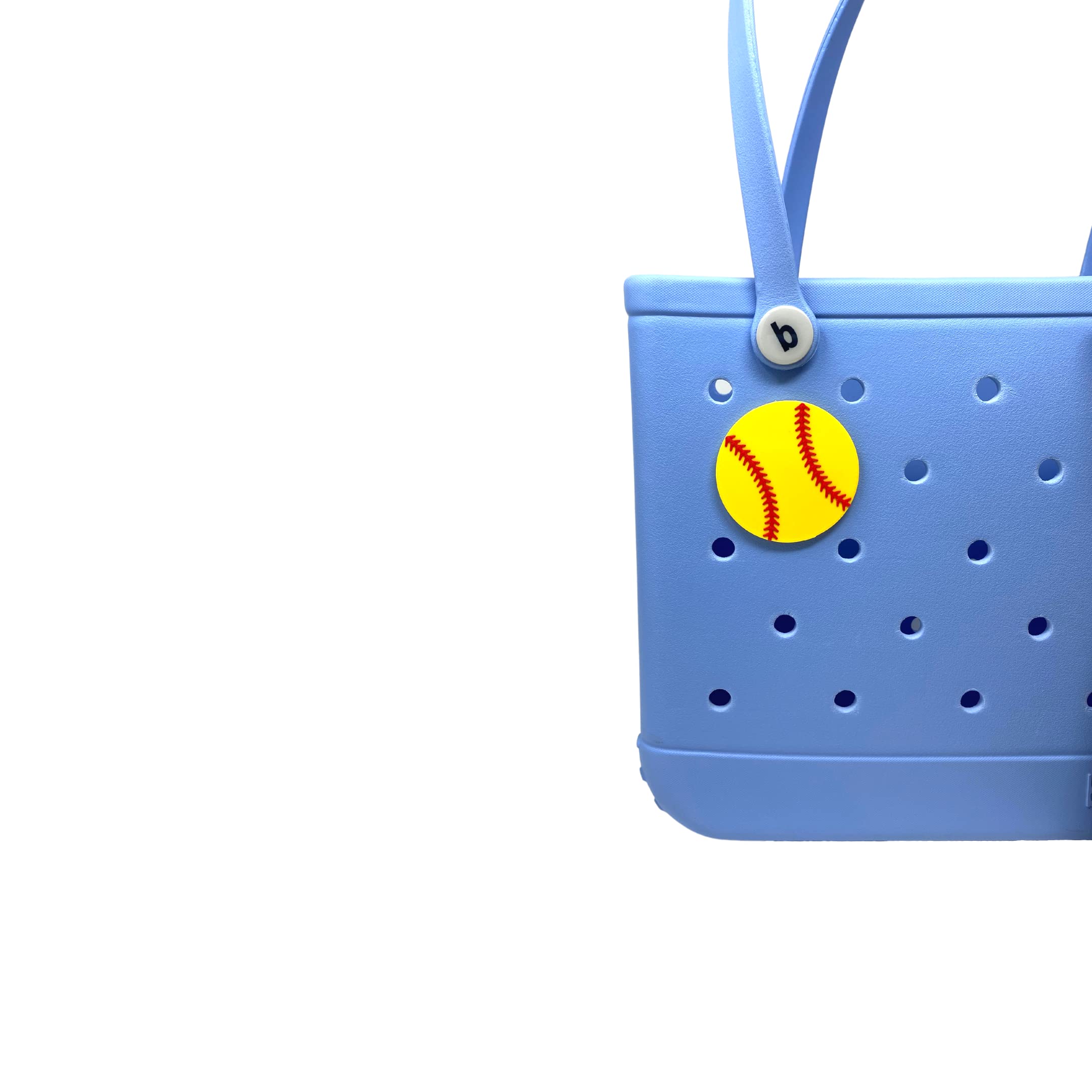 BOGLETS – zawieszka sportowa do softballu – ozdobne akcesoria do charmsów kompatybilne z torbami typu Bogg, po prostu torbami południowymi i innymi torbami typu tote, Charm, Tworzywo sztuczne, Bez kamienia szlachetnego