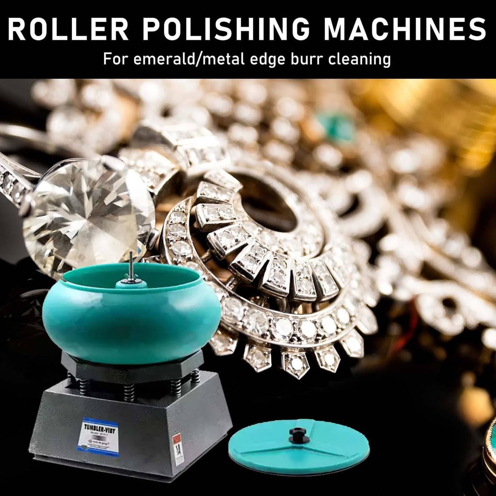 Vibrationspoliermaschine/Fassschleifer, Kapazität, Vibrationsstein-Tumbler, Schmuckpolierer, Messingbecher für Jade, Jadeit und Bienenwachspolitur