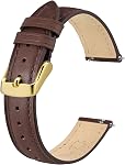BISONSTRAP Elegant Leather Watch Straps, Quick Release, Watch Bands for Women and Men, Compatible with Watch Lug of 12mm 14mm 15mm 16mm 18mm 20mm