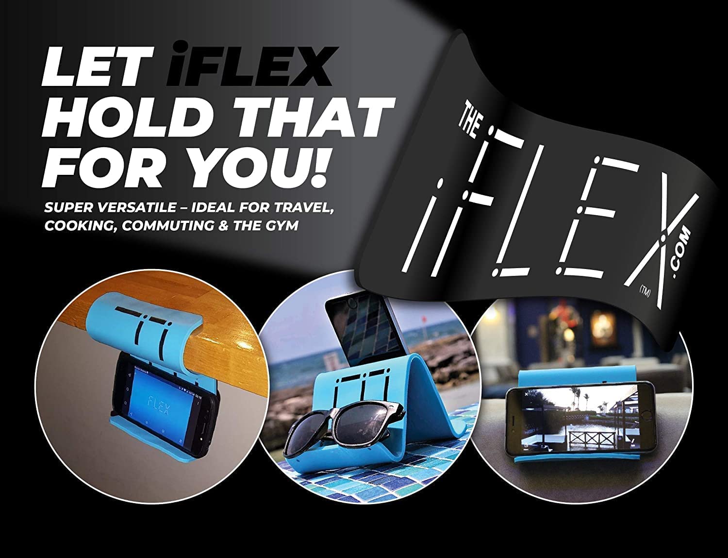 IFLEX Handy- & Tablet-Ständer – Flexibel, Verstellbar, 2er-Pack – Für Videoanrufe, Filme, Büro, Reisen