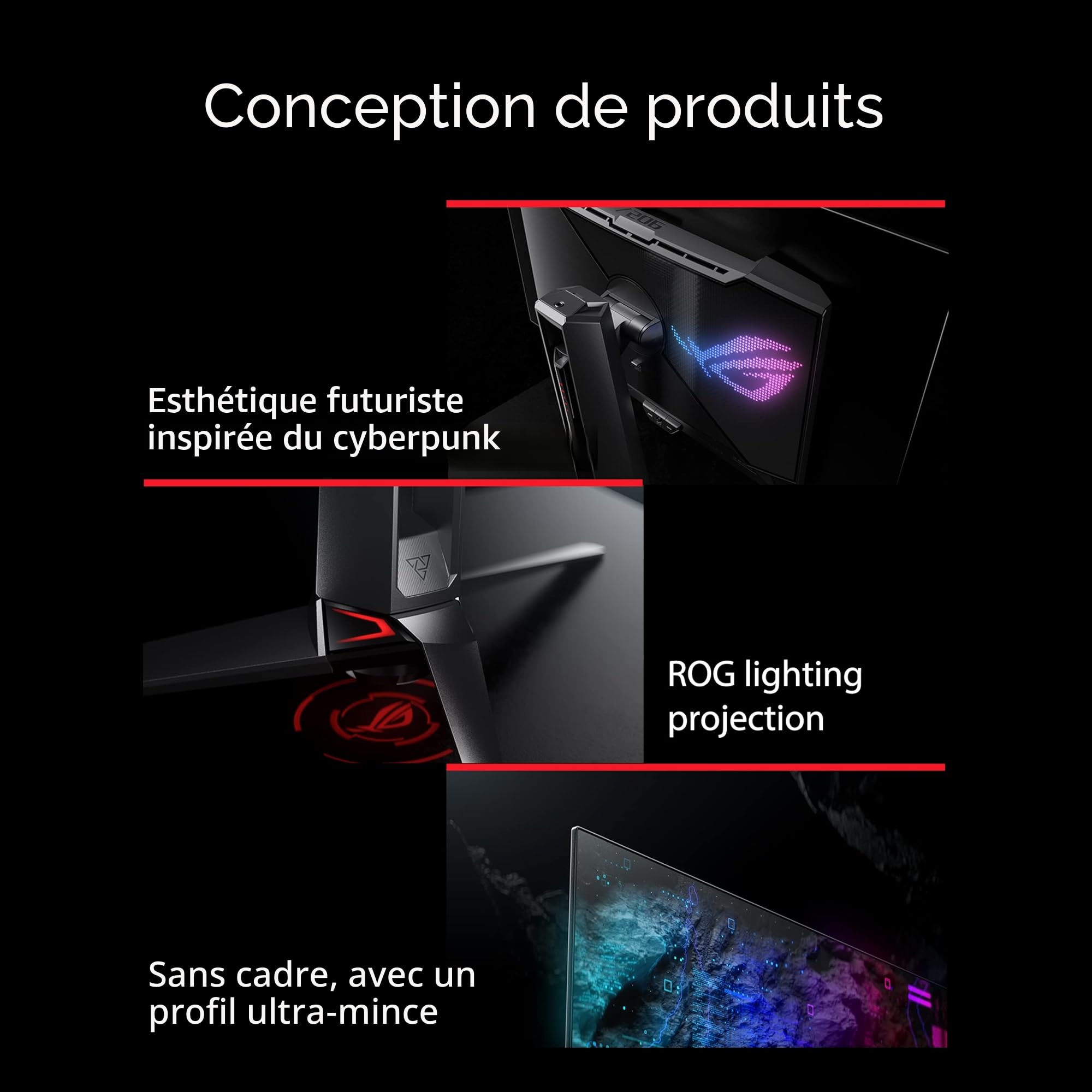 ASUS ROG Swift OLED PG27AQDM –Moniteur Gaming 27" (26,5 Pouces Visibles), 1440p, 240 Hz, réponse 0,03 ms, G-Sync, antireflet, dissipateur Thermique personnalisé, 99% DCI-P3, DisplayWidget Center