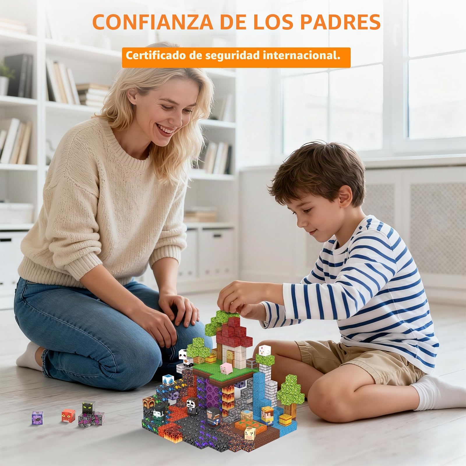 Vdealen 300 PCS Bloques Magneticos Construccion Niños,Apulamiento Magnetwürfel Juguete para Niños,Stem Montessori Sinnesspielzeug für Jungen und Girlen Edad 4-12