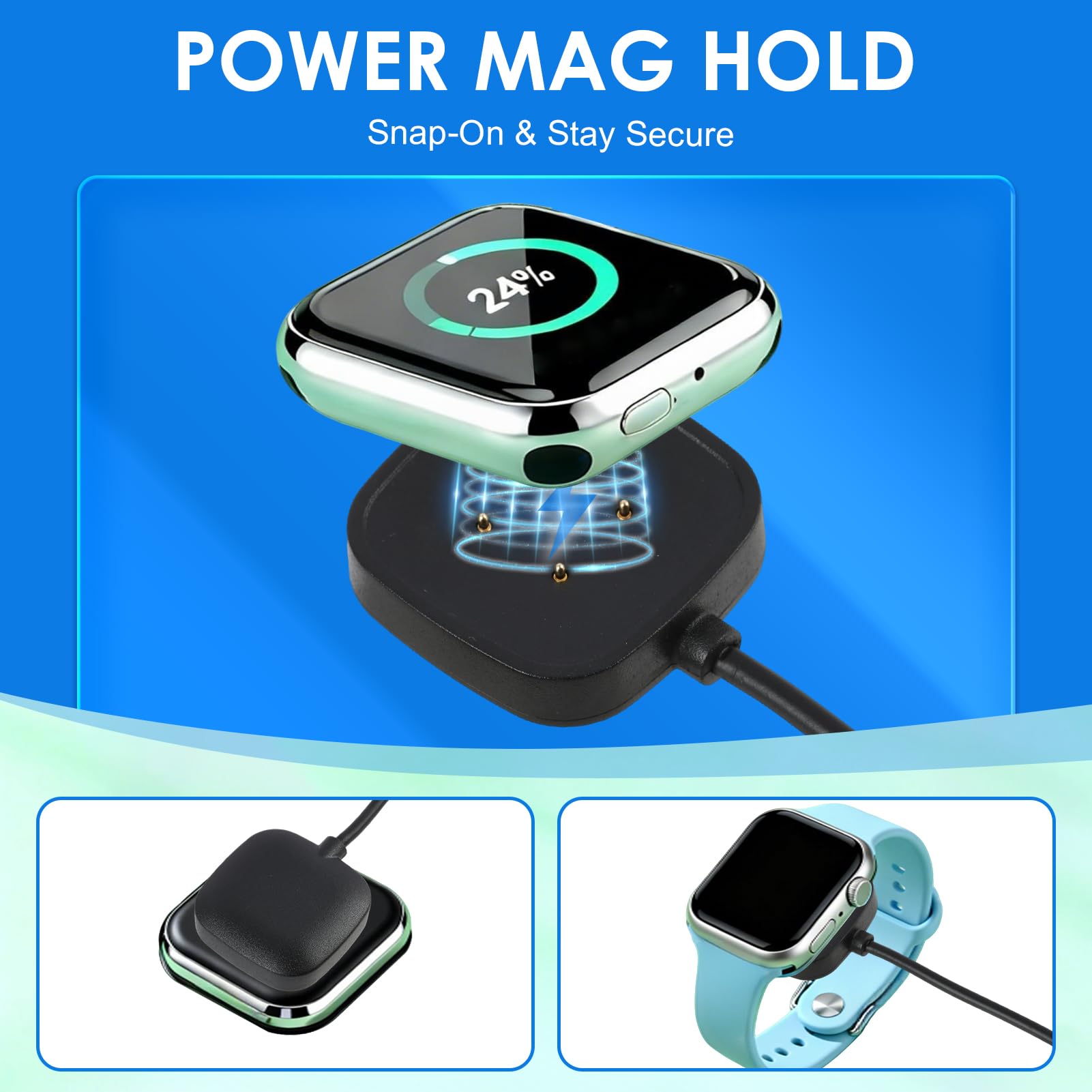 Dock Station Di Ricarica Per Fitbit Versa 3, 4 E Sense 1, 2 – Caricatore USB Magnetico Con Cavo