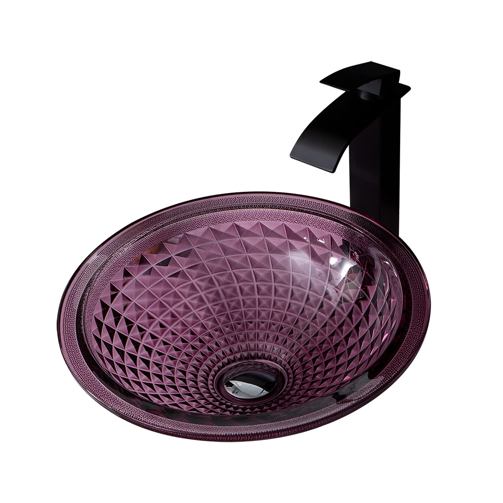 Vasque en verre ronde pour rénover une salle de bain avec robinet inclus