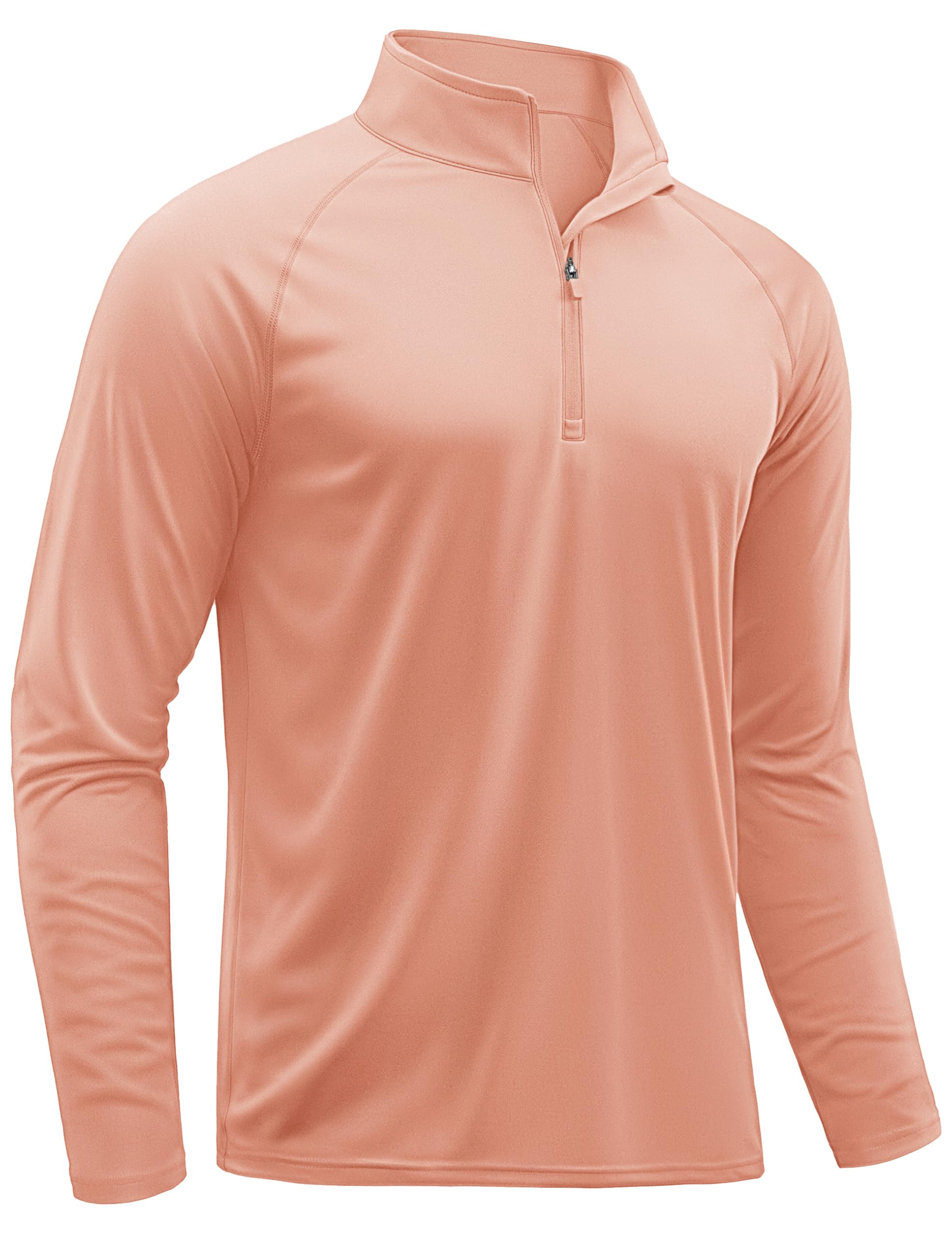 TACVASEN Men's Long Sleeve Athletic Shirts 1/4 Pullover Zip Sun Protection Rash Guard UPF 50+ Outdoor Running T-Shirts