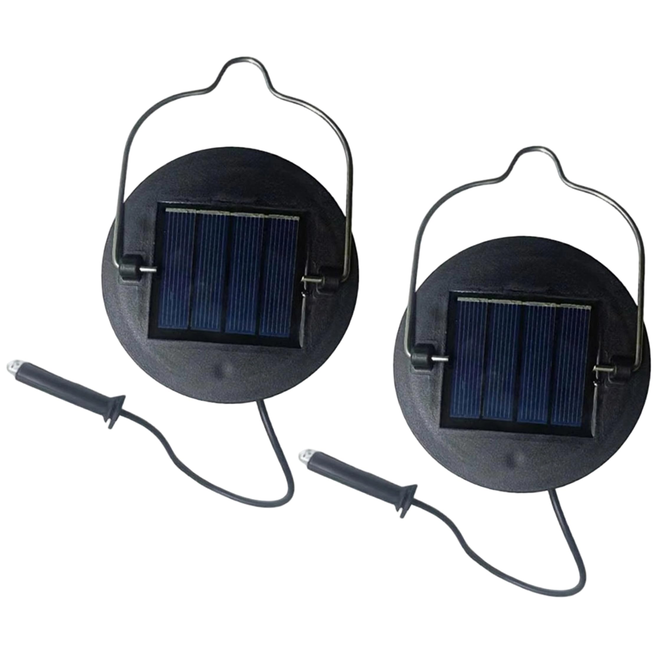 2 Pack Warm White LED Solar Light Replacement Top for Lanterns, Outdoor Hanging Lantern Accessories, Weatherproof Solar Garden Lights, Easy Install Upgrade
