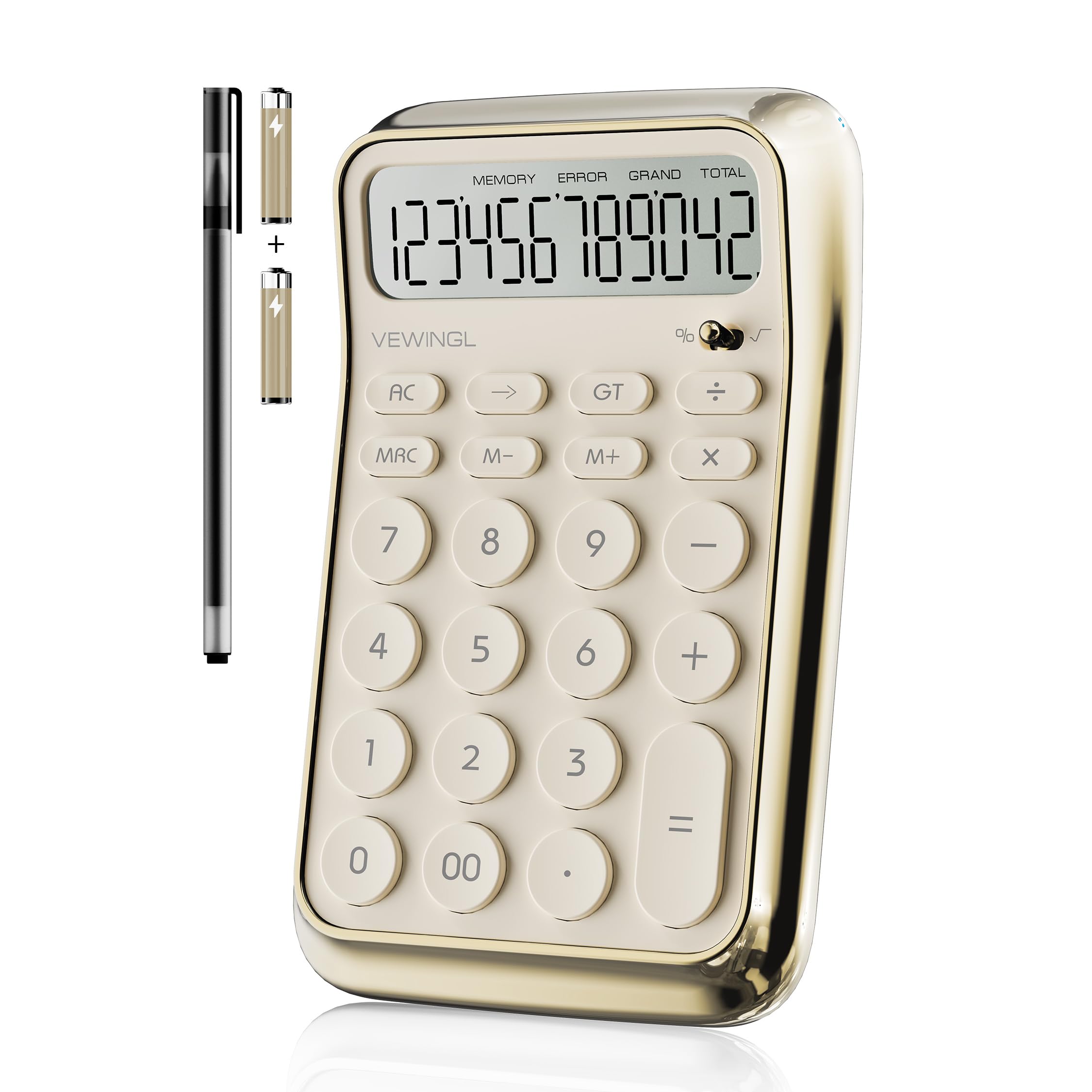 VEWINGL Desktop Calculator, 12 Digit HD Display with% Key
