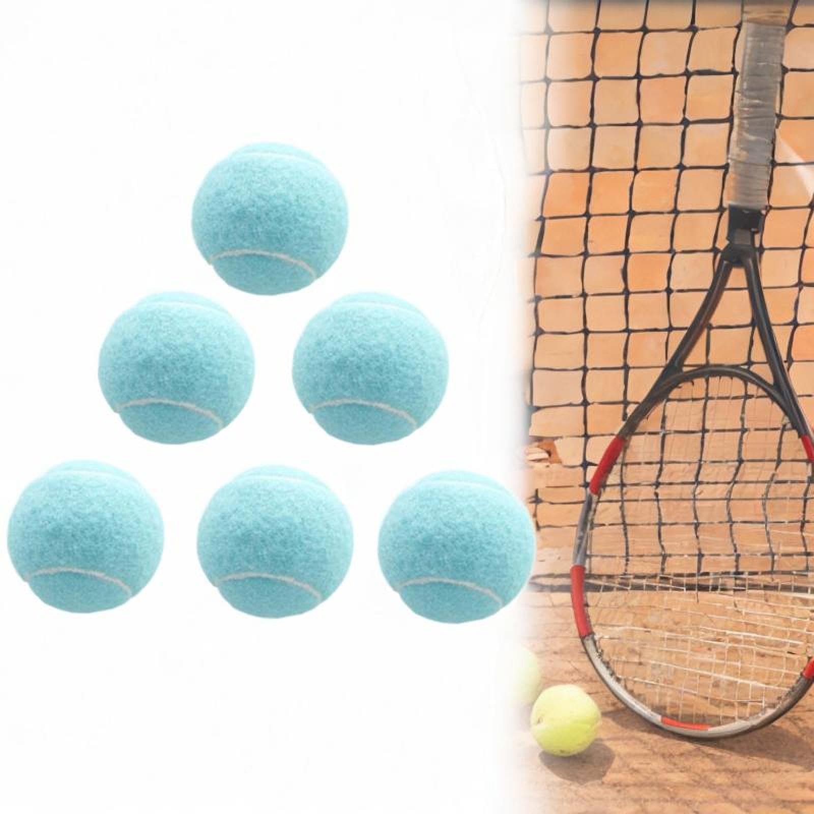 Perfeclan Balles de Tennis résistantes à l'usure, 6 pièces, balles d'entraînement Professionnelles, élastiques pour Les activités en Salle, débutants et