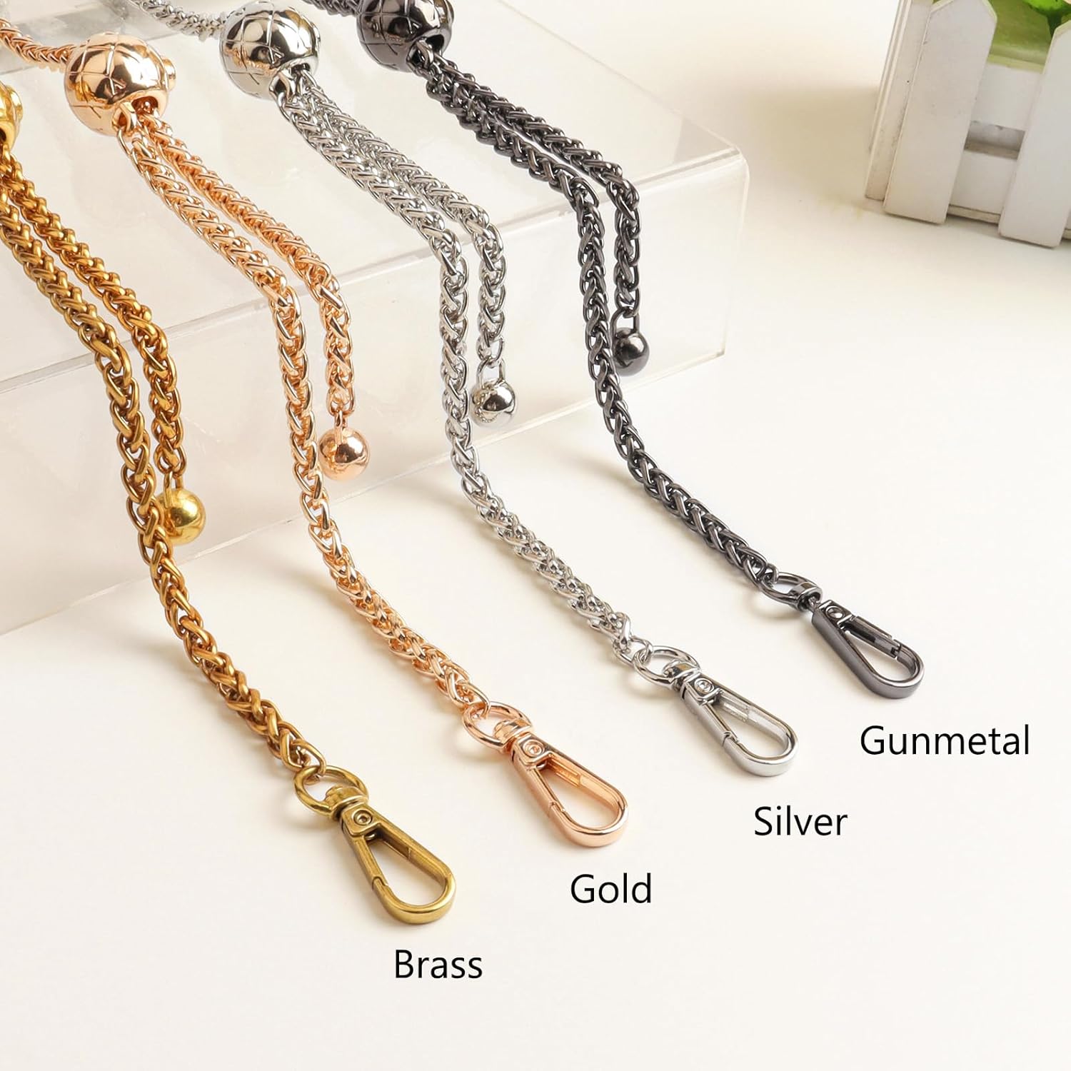 BEAULEGAN Thin Purse Chain Strap Adjustable - Replacement for Small Shoulder Crossbody Bag, 51 Inches Long - Image 2