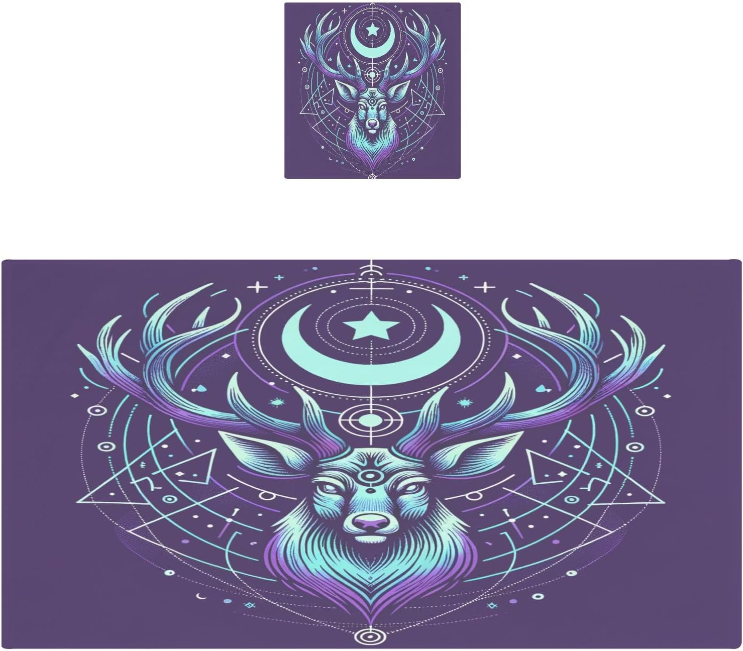 Hand Towels Premium Soft and Highly Absorbent Stylized Deer Head 2 Pcs Towels for Bathroom Set 100% Cotton Decorative Face Towels