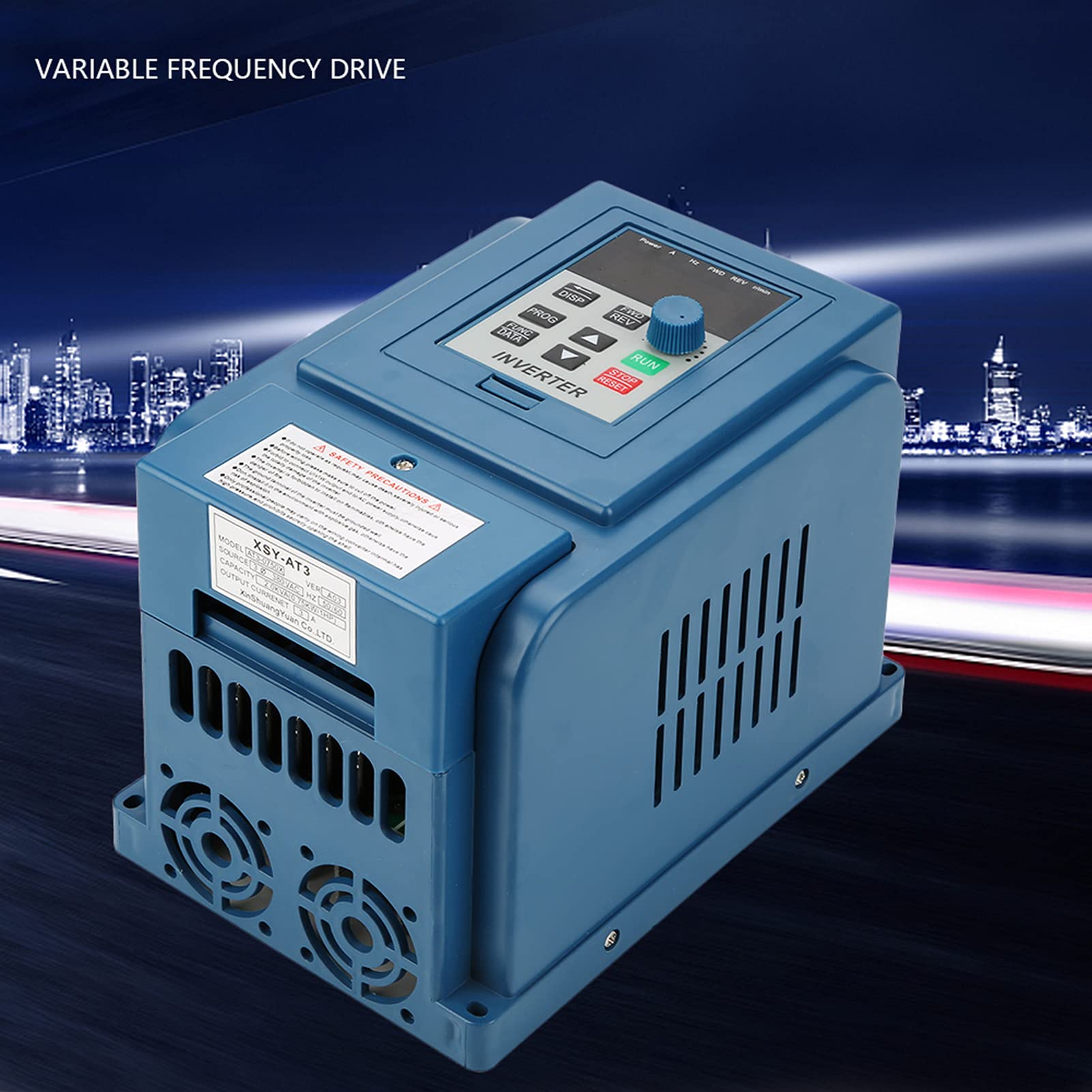 última frecuencia variable-1pc 380VAC 3A variador de frecuencia VFD controlador de velocidades para motor de CA trifásico de 0,75 kW