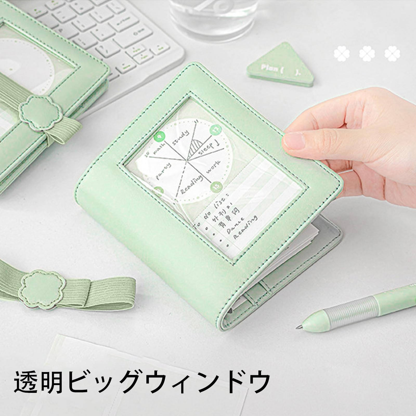 Amazon.co.jp: A7 システム手帳 6穴 バインダー レザー ノート