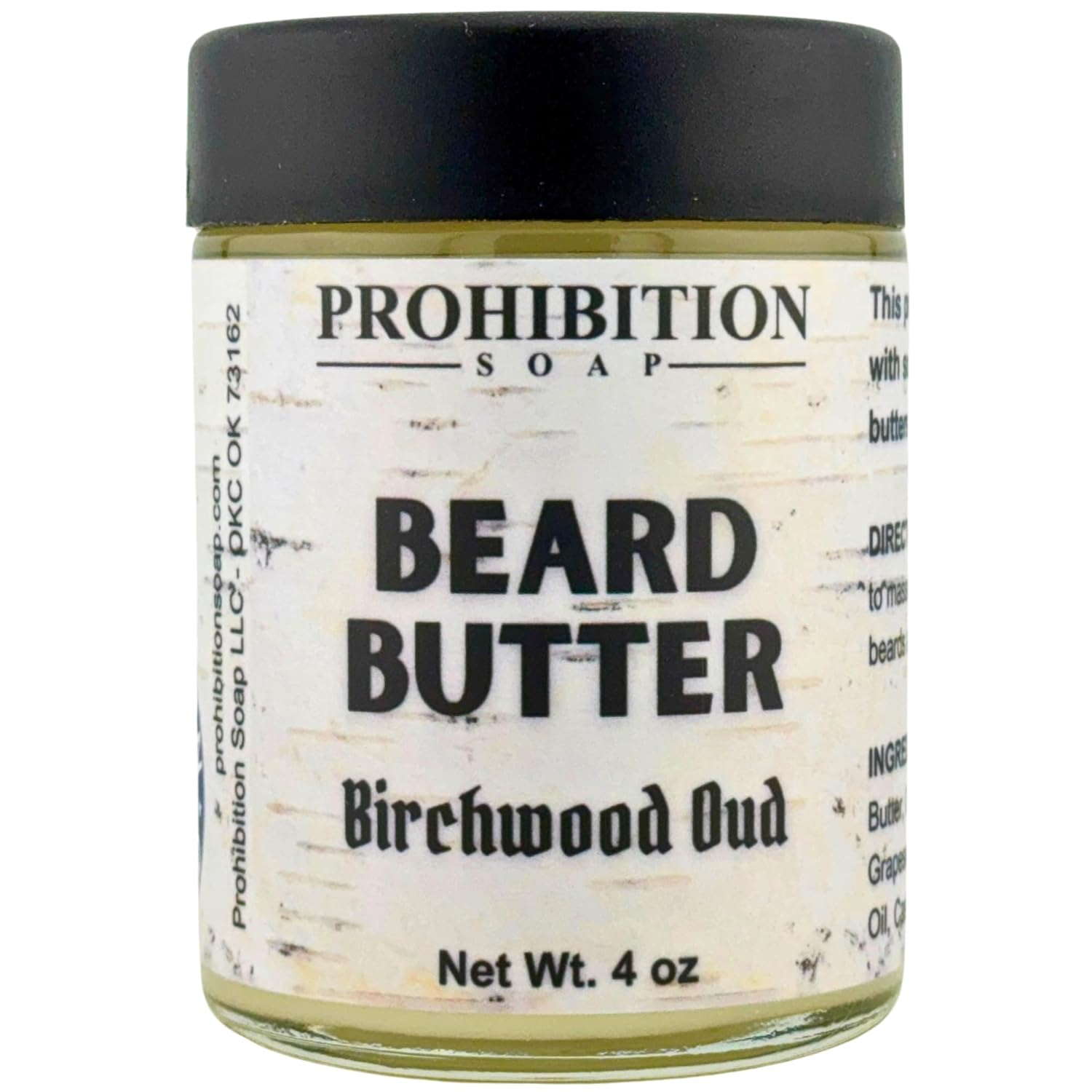 Prohibition Soap Beard Butter | 4-Pack | Conditioning, Hydrating Beard Cream With Organic Golden Jojoba Oil and Argan Oil, for All Beard Types, 4, 4 Ounce Jars