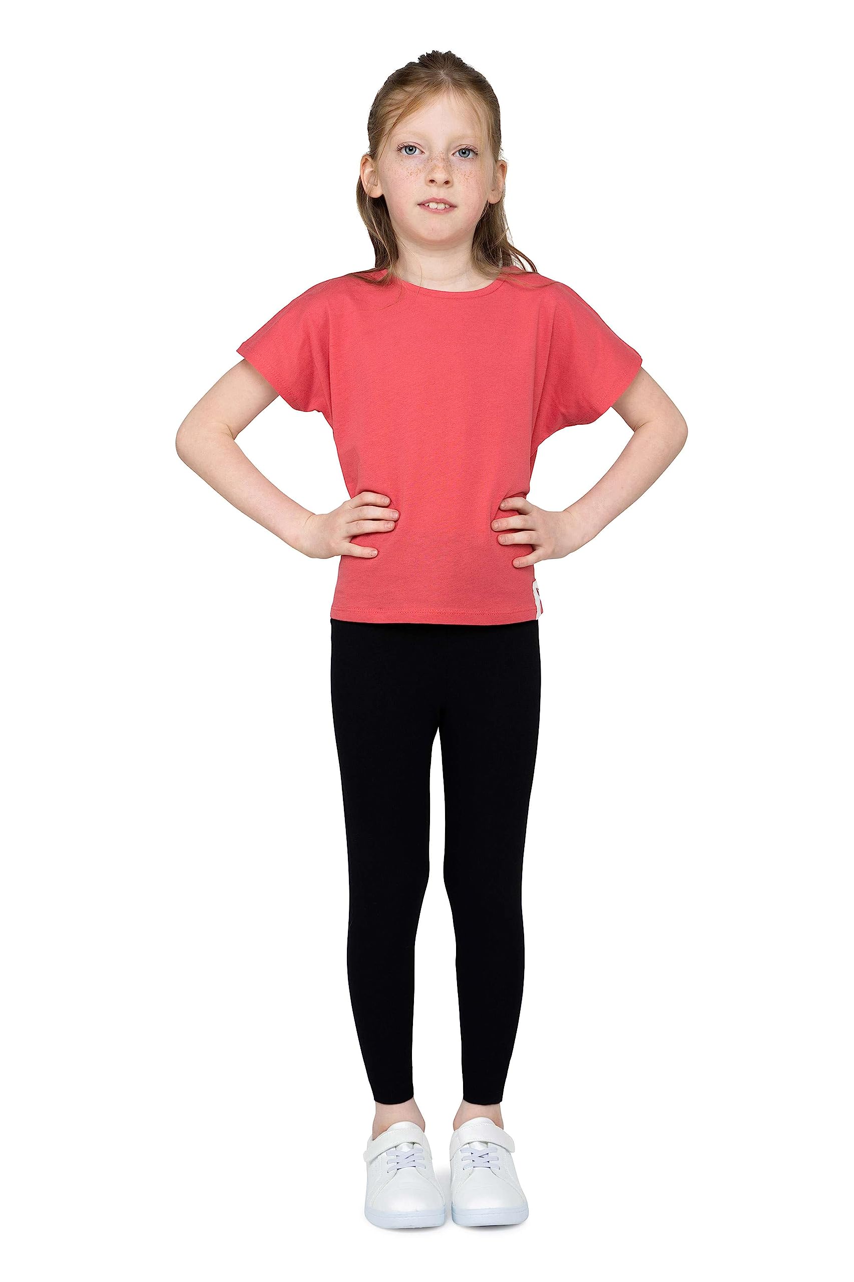 infatti Leggings in Cotone per Bambina, Pantaloni Morbidi e Comodi per Bambini, Allenamento Casual, Stile Elegante, Abbigliamento Basic Zoe