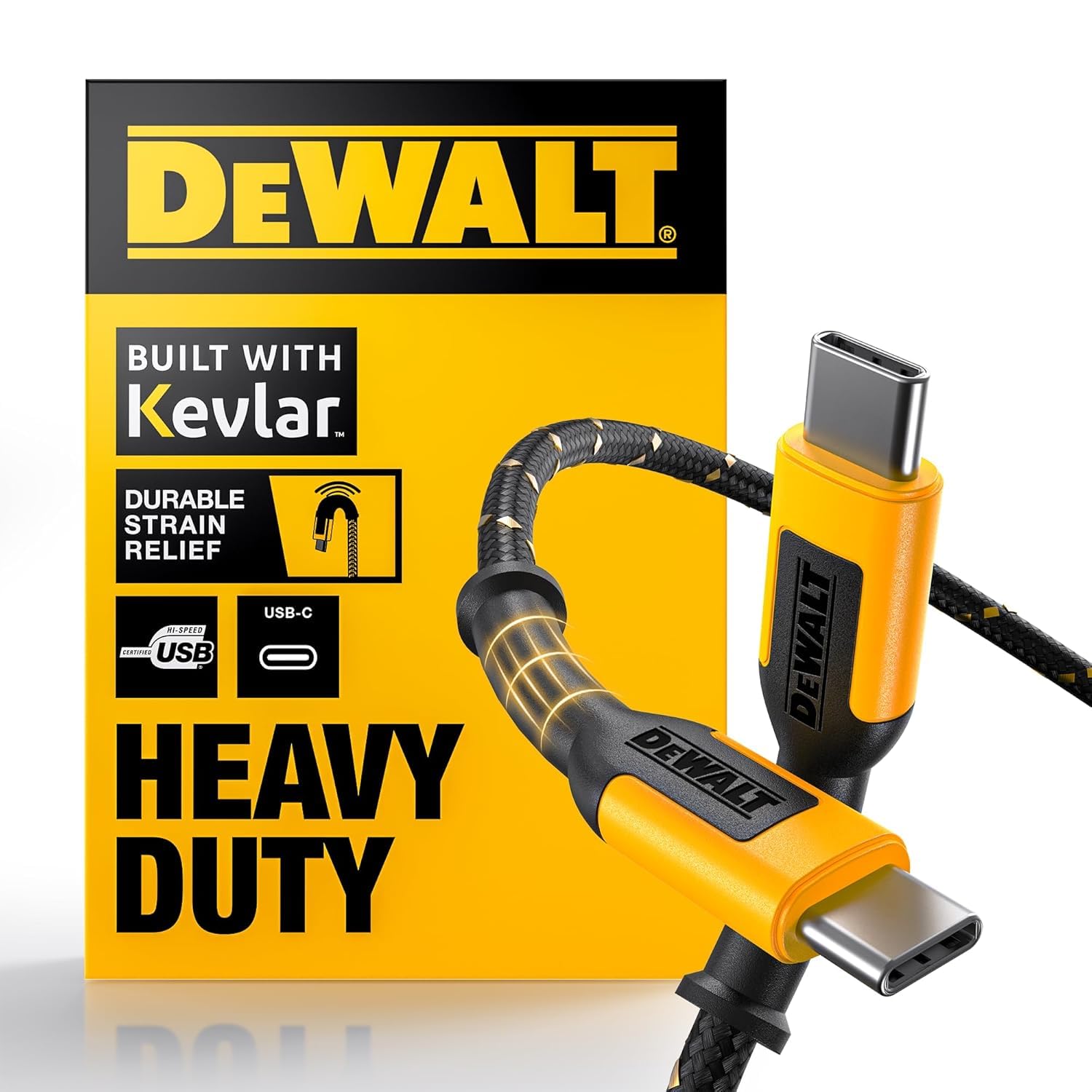 Dewalt 6 Foot Reinforced Braided Cable for USB-C
