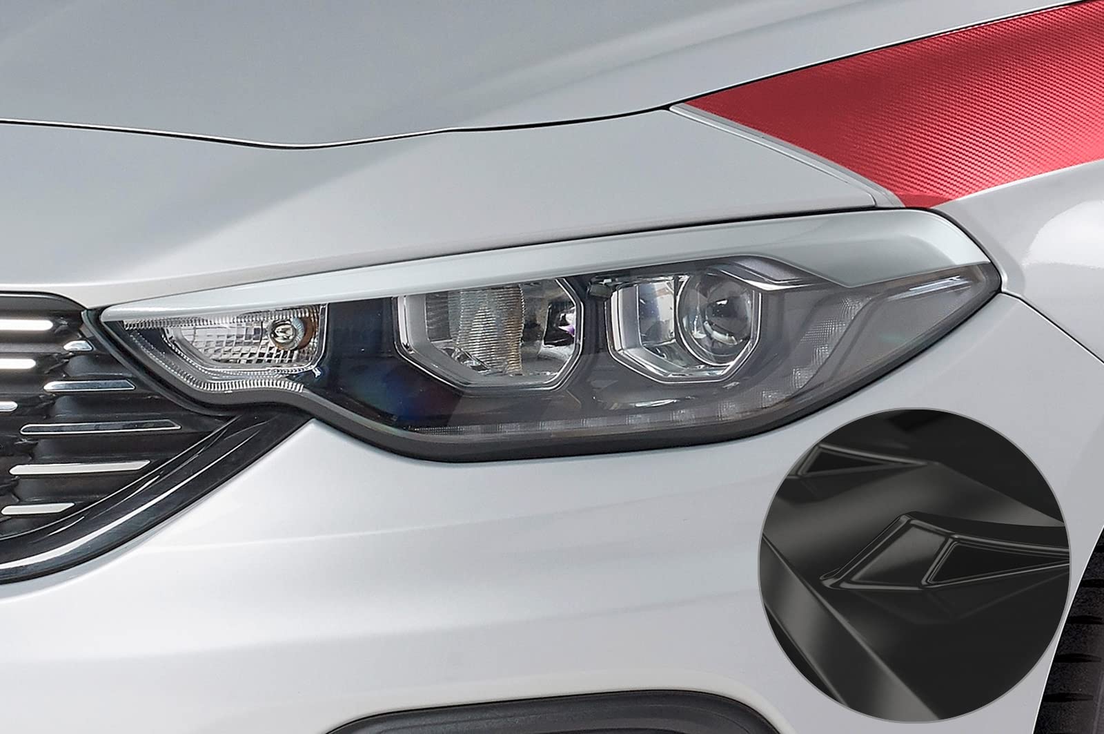 CSR-Automotive Scheinwerferblenden Kompatibel mit/Ersatz für FIAT Tipo (Typ 356) SB293-G
