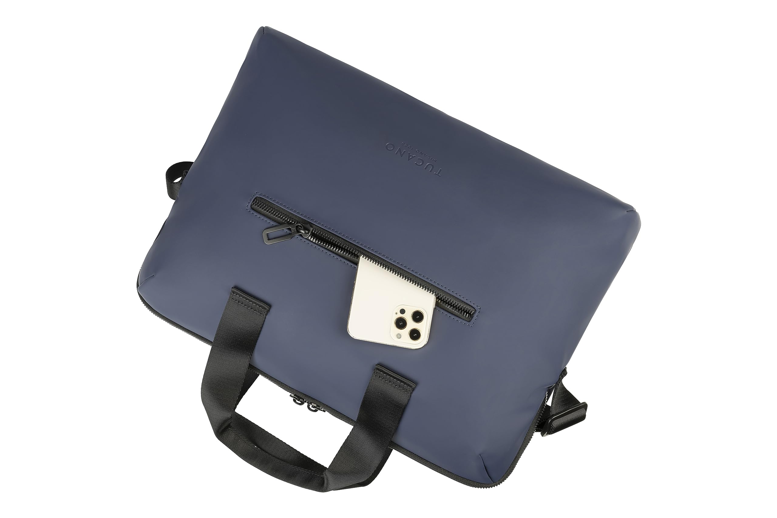 Tucano, Gommo Bag Bolsa Portátil para MacBook y Laptop 15.6" y 16", Portaordenador Acolchado con Correa y Bolsillo Externo, en Material Goma Resistente al Agua, Bolsa de Trabajo Hombre Mujer