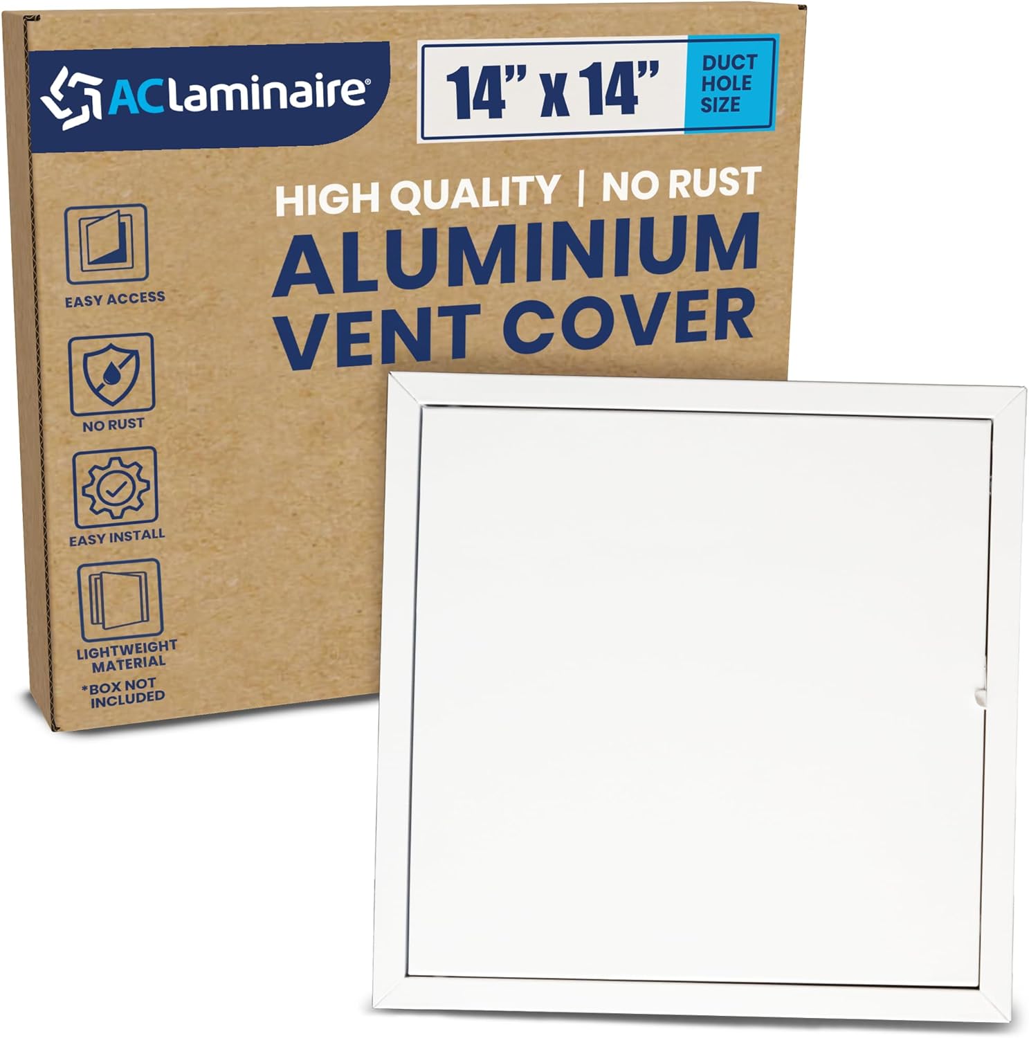 [15.6" x 15.6"Face][14 x 14 Duct Hole] Easy-Access Metal Panel Access Door with Aluminum Frame, Keyless Lock. Rust & Fire Resistant.