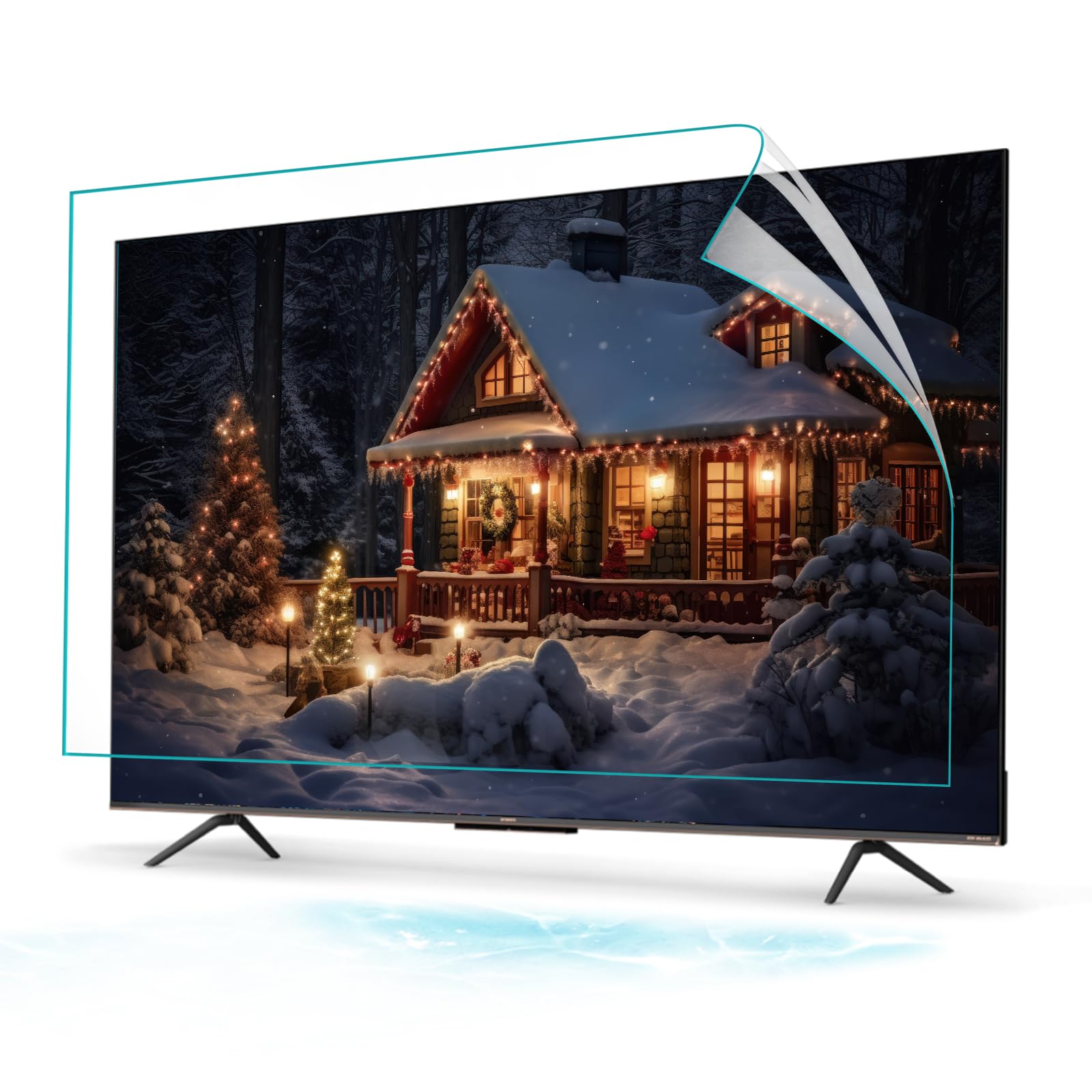 Protecteur d'écran TV anti-lumière bleue 50 pouces - Film mat dépoli pour intérieur et extérieur
