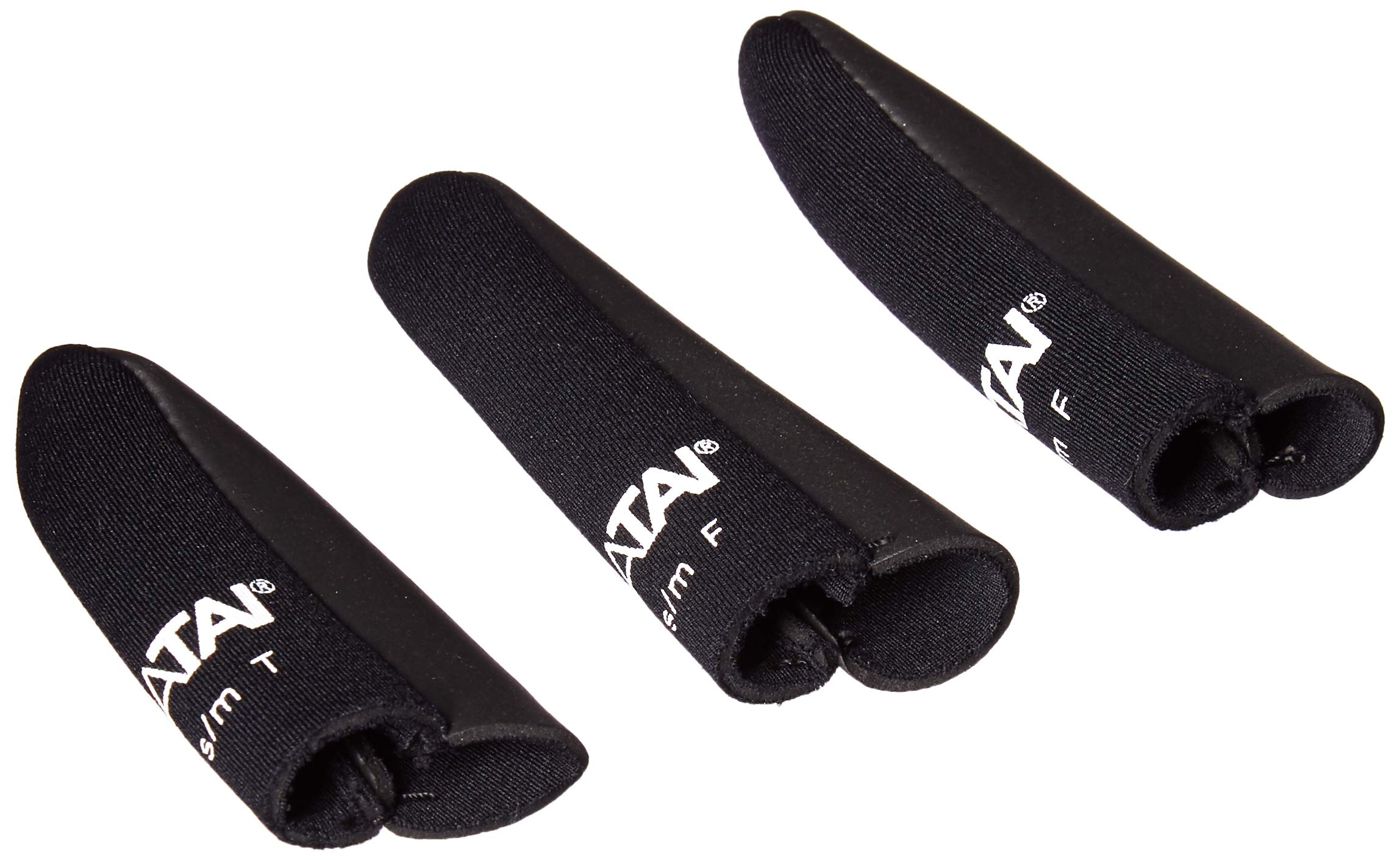 JATAI Heat Shield - Professional High Heat Resistant Finger Protection Guards for Curling and Flat Irons, Wands, Blow Dryers - 3pc (Thumb & 2 Fingers) (S/M - thumb 3/4" (2cm) wide or less, Black)