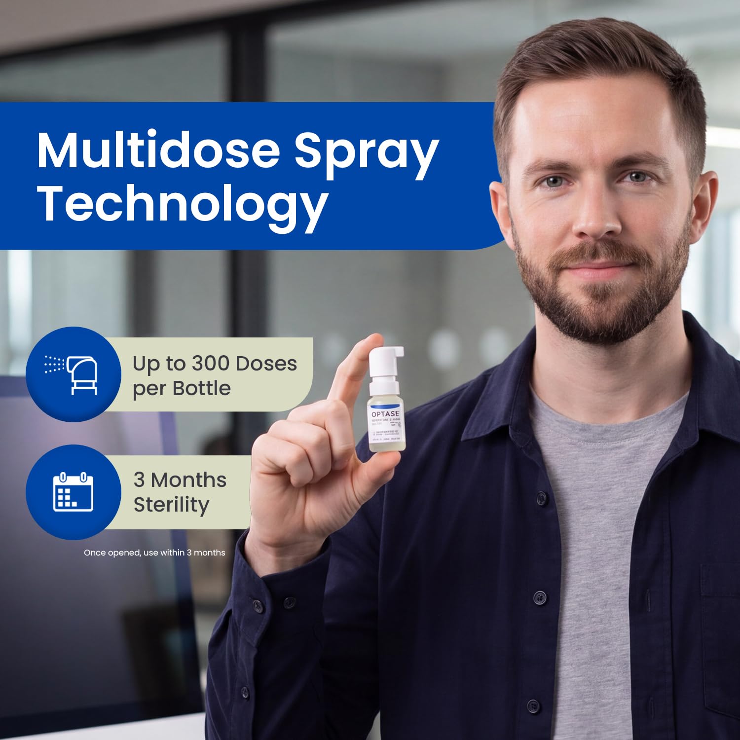 Optase Comfort Dry Eye Spray - Preservative Free Artificial Tears Drops Alternative - Dry Eye Drops in a Convenient Spray - Multi-Use Bottle, Contact Lens Safe - .58 fl oz — Amazon image 4