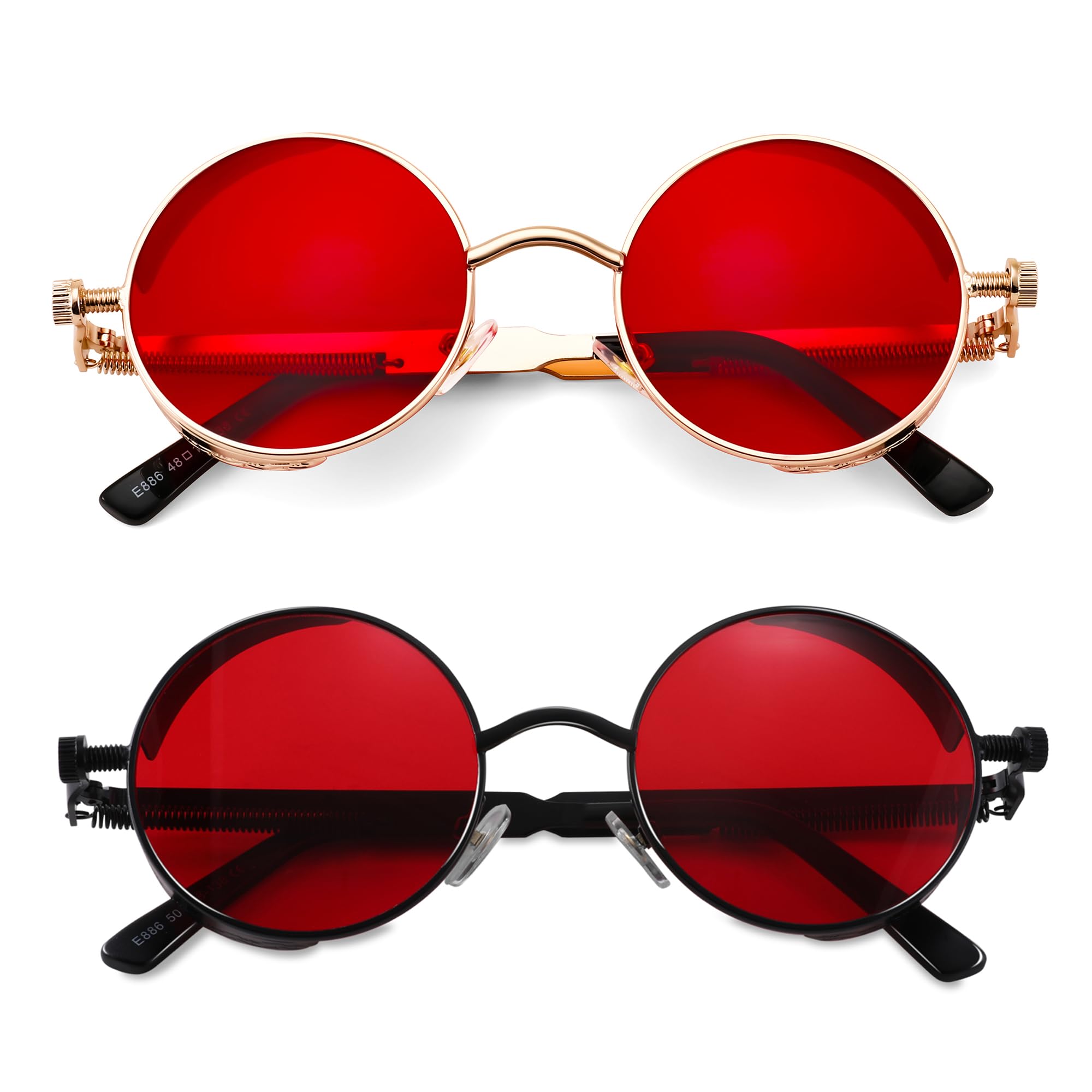 FEISEDY Retro Gothic Steampunk Sunglasses For Men Women