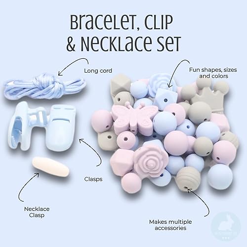 Miniatura 2 de Blue Rabbit Co Cuentas de silicona para hacer llaveros, collares, pulseras, cuentas mixtas a granel y surtidos de cuentas, cuentas de silicona