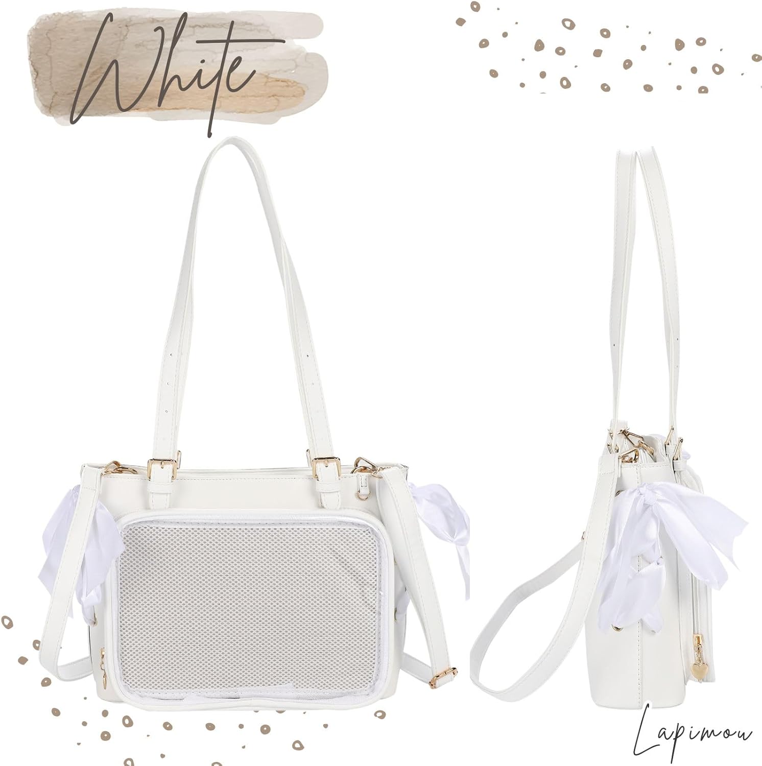 Ita Bag Cute Kawaii Shoulder Bag Handbags Pin Display Bags with Insert Crossbody Purse Japanese Cutecore Accessories