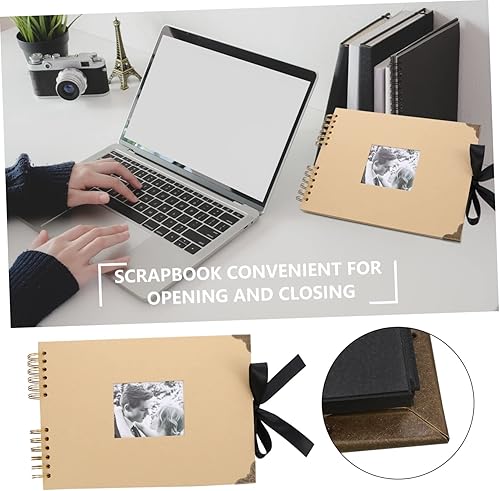 Vista 7 de Photo Album Souvenir Album Diy Photo Collector Leather Scrapbook Wedding Album Diy Bookshelf Albums Photo Scrapbooks Ribbon Picture Album Magnetic