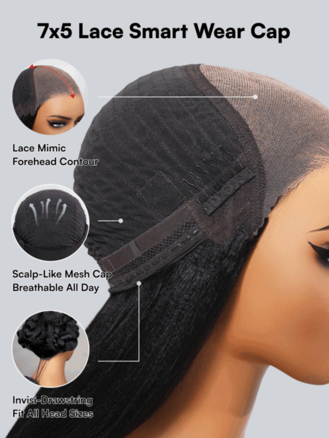 Beauty Forever Bye Bye Knots Golden Brown Highlight Curly Human Hair Wig 7x5 HD Lace Glueless Wig Pre Plucked Pre Cut Bleached Knots 150% Density Side Part Wear and Go Drawstring Wig for Women 26inch