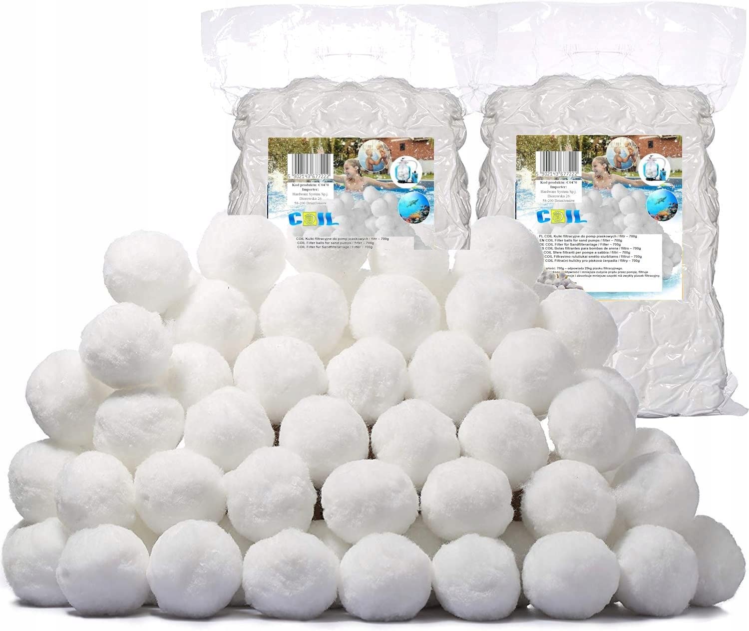 Boules De Filtre De Piscine - 1400g Balles De Filtration équivalent à 50 Kg De Filtre à Sable