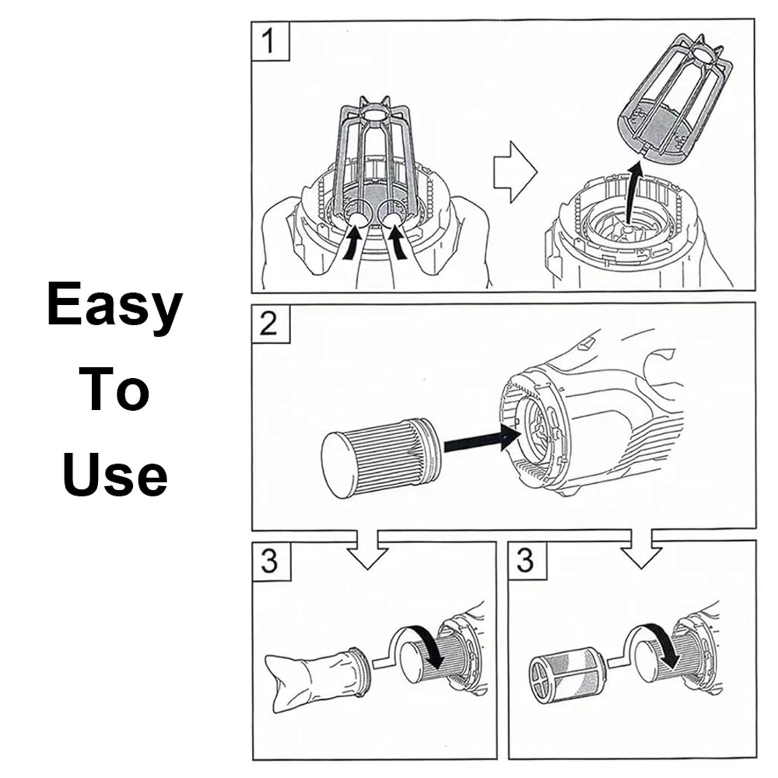 4 filtros para aspiradora, filtro HEPA de repuesto, accesorios de filtro reutilizables, accesorios de aspiradora de mano, filtro HEPA lavable y reutilizable