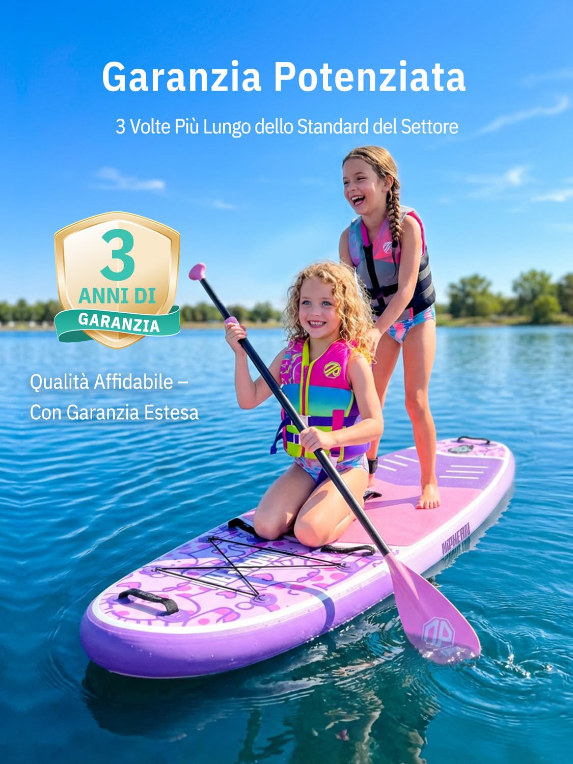 Niphean Tavola SUP Gonfiabile 230cm con Accessori SUP Stabile