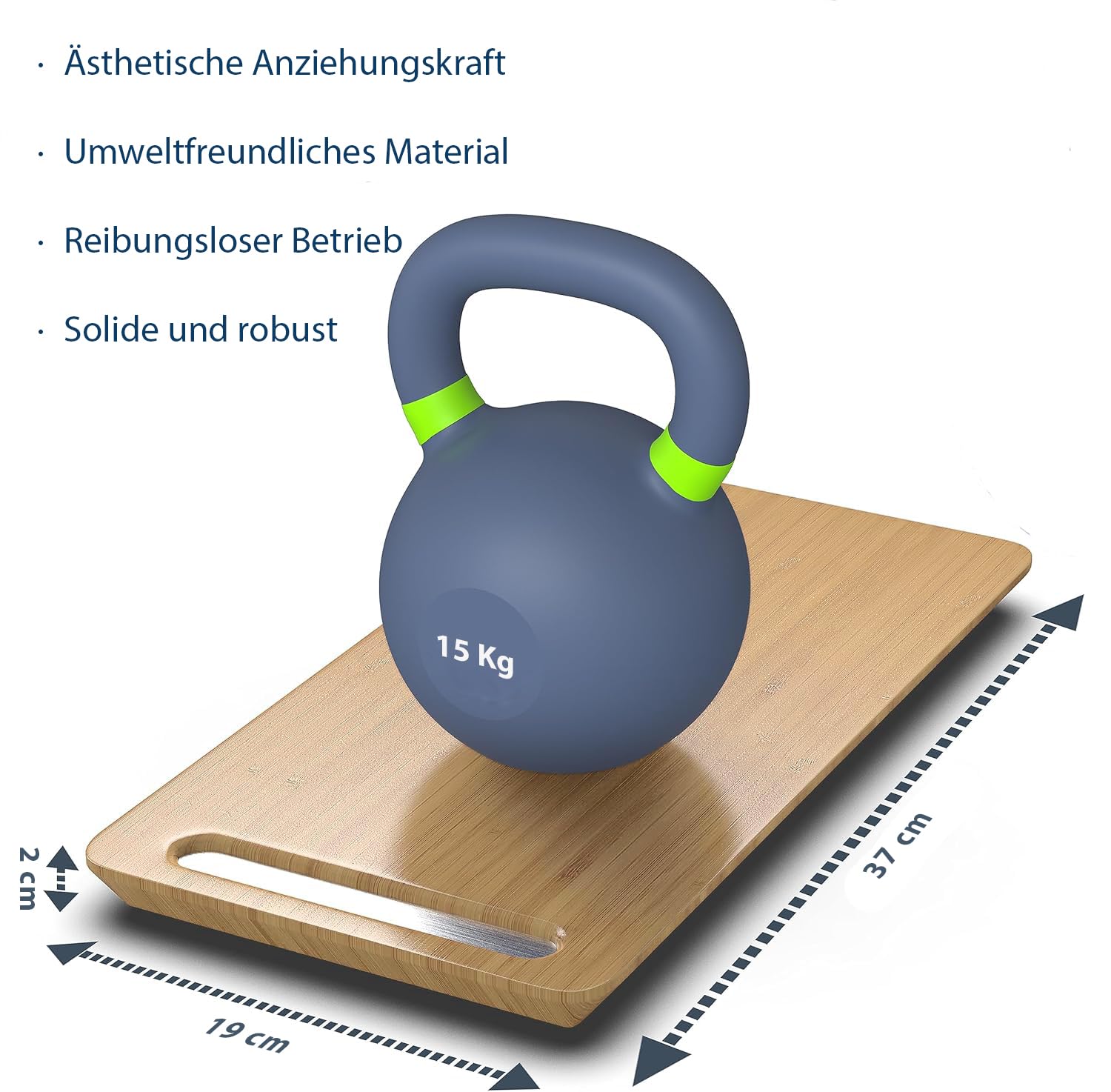 Schiebetablett aus Naturholz für Kaffeemaschine und schwere Geräte, elegant und langlebig, für Küche, einfacher Zugriff und Platz sparen (S (19 x 37 x 1) cm)