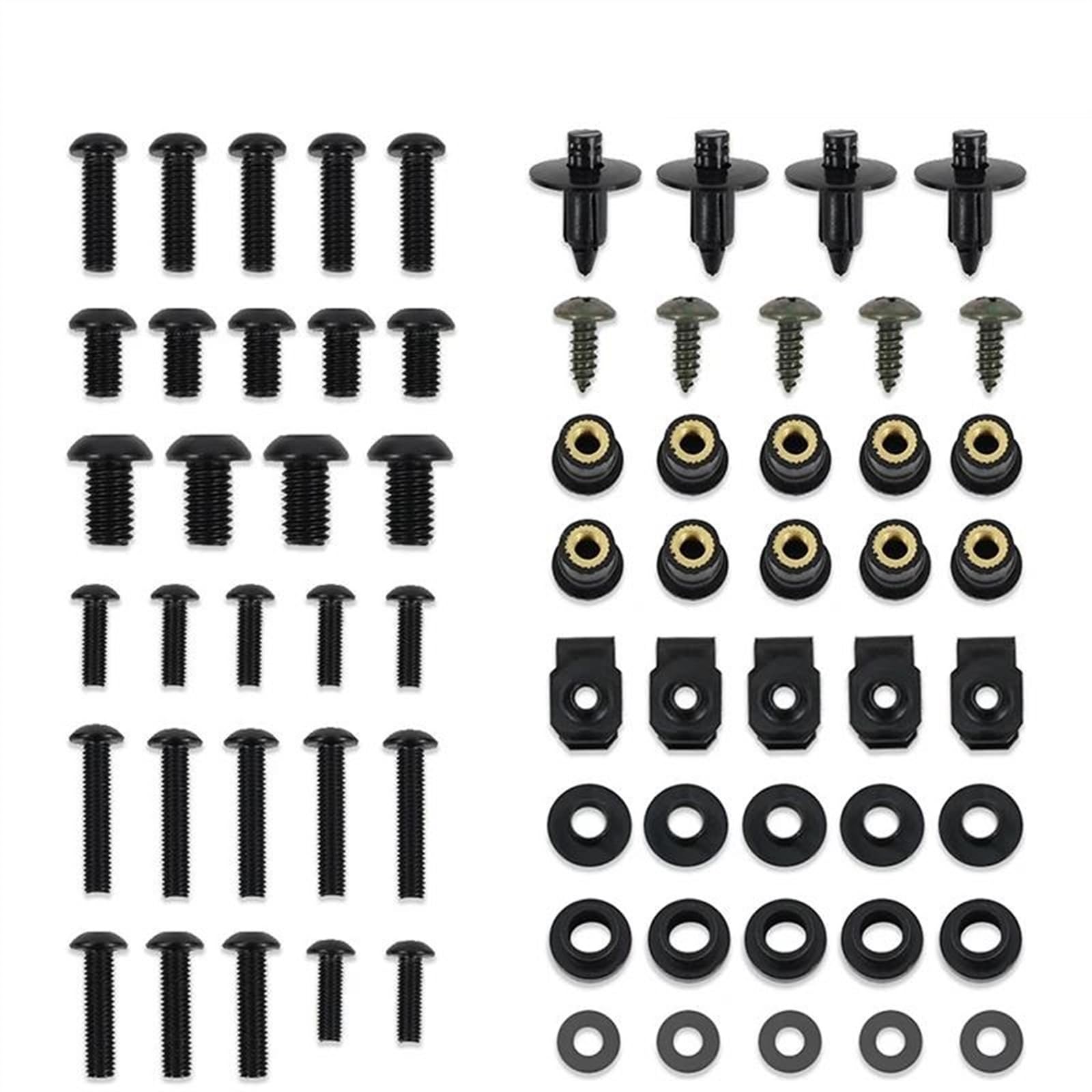 Complete Fairing Bolts Screws Bodywork Kit Body Motorcycle Cowling Parts For CBR600RR CBR 600RR 2007-2012(Black)
