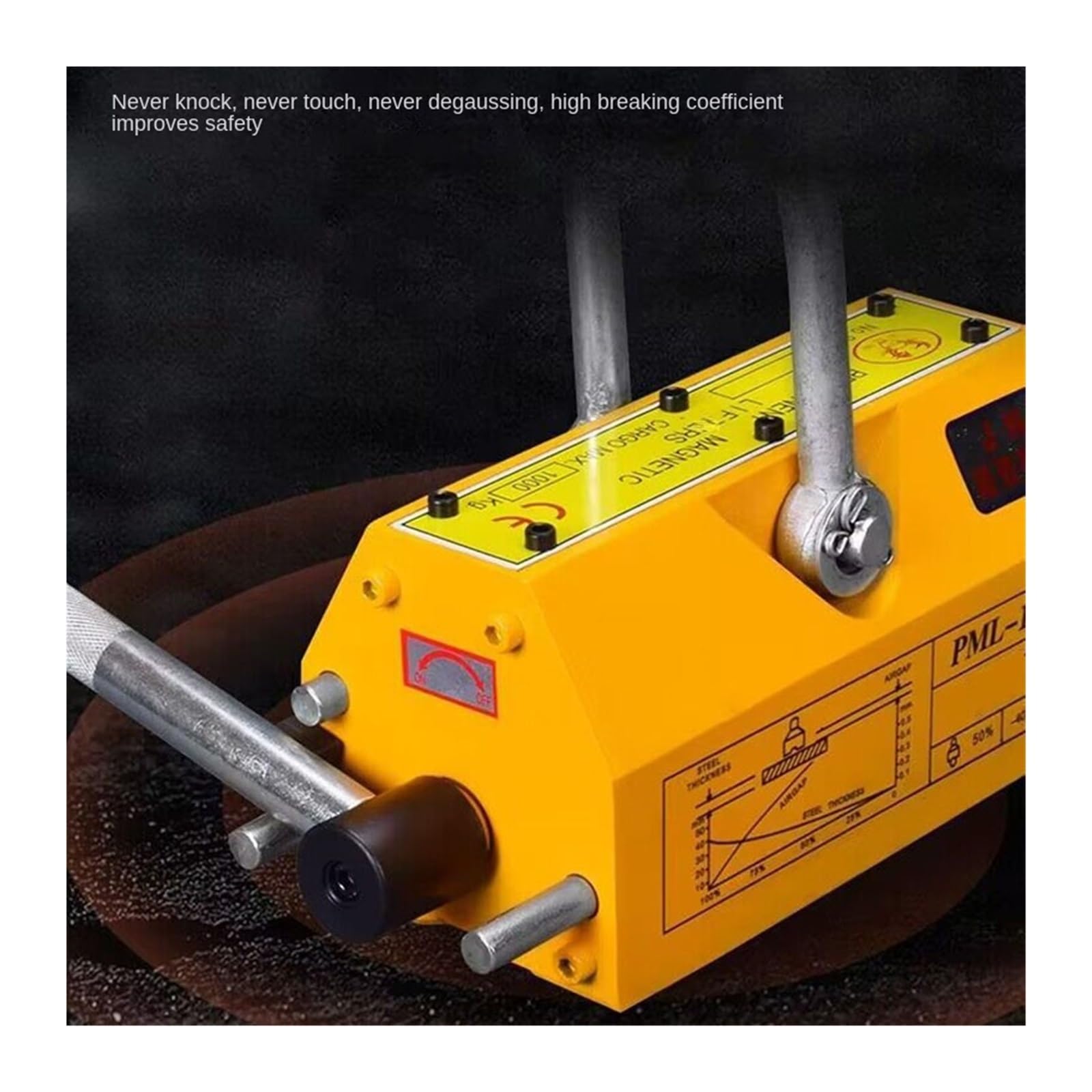 Magnete di sollevamento da 400 kg Sollevatore di aspirazione Forte gru magnetica Elettromagnete a ventosa a magnete permanente for risparmiare lavoro con alta efficienza