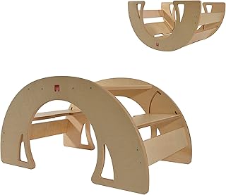 Bianconiglio Kids DONDO Rocker-Mesa, Moderno, Transparente Madera a la Vista, Standard