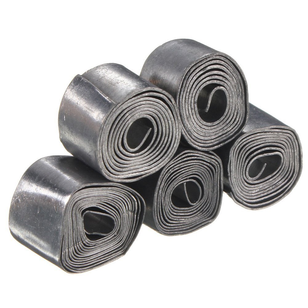Juego de 50 piezas de 0,28 mm de hoja suave de plomo para pesca con pinzas para aparejos de pesca, accesorios de pesca