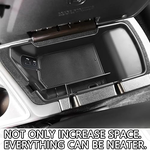 Miniatura 6 de HGWEI Bandeja organizadora de consola central compatible con Dodge Challenger 2015-2023, accesorios interiores de ABS, caja de almacenamiento de