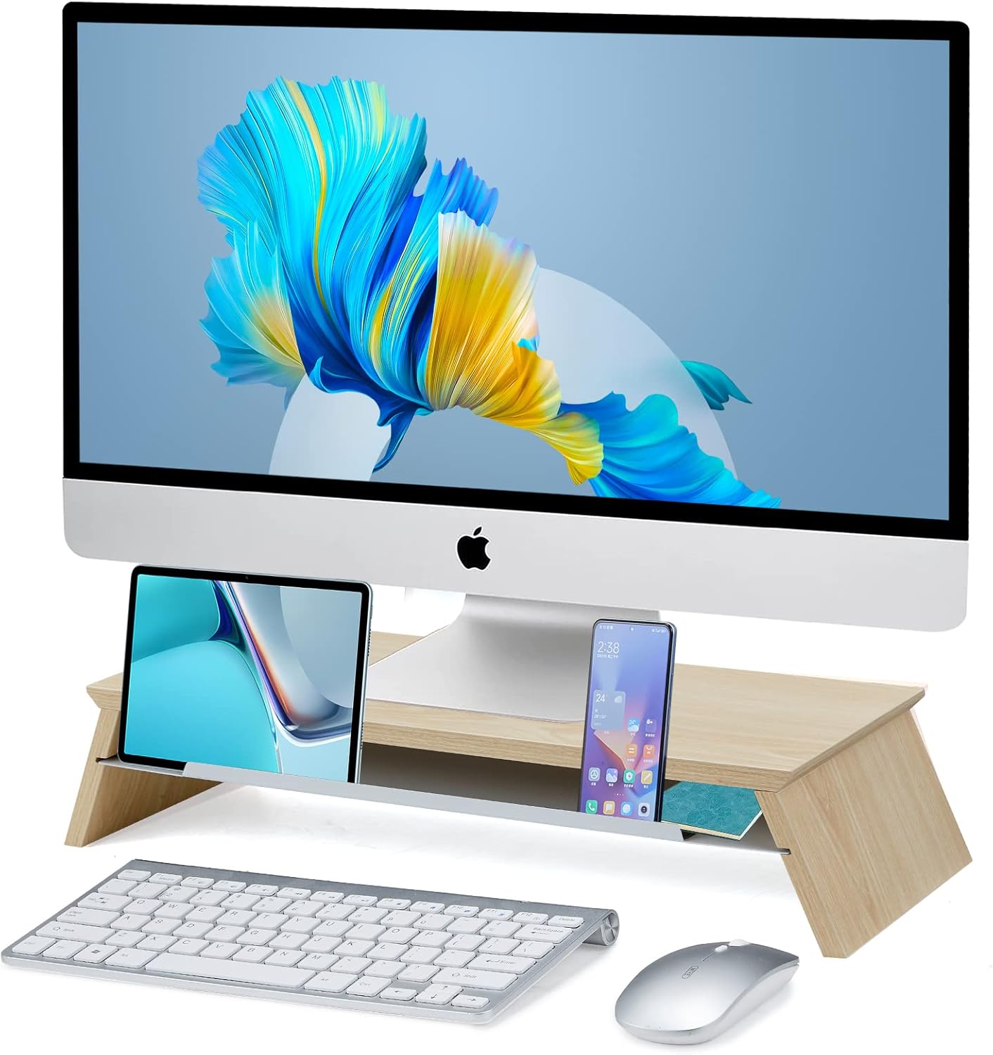 Amazon.com: VECOFO Monitor Stand Riser, Computer Monitor Stand for Desk ...