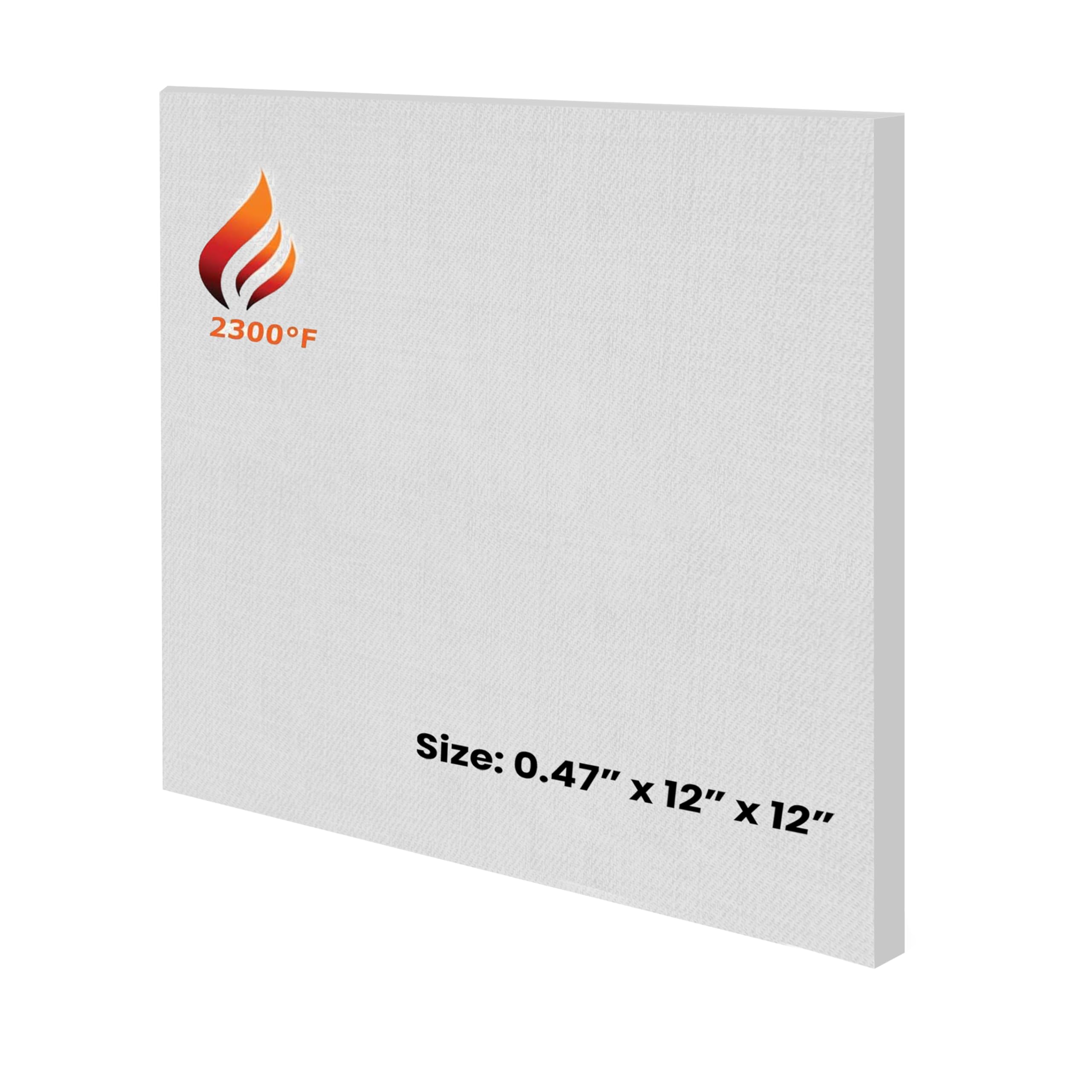 SIMOND Store Ceramic Fiber Insulation Board - 2300F Rated - 0.47" x 12" x 12" - Pack of 1 - Fireproof Refractory Ceramic Fiber Board for Stove Pizza Oven Furnace Kiln Fireplace Hearth Insulation