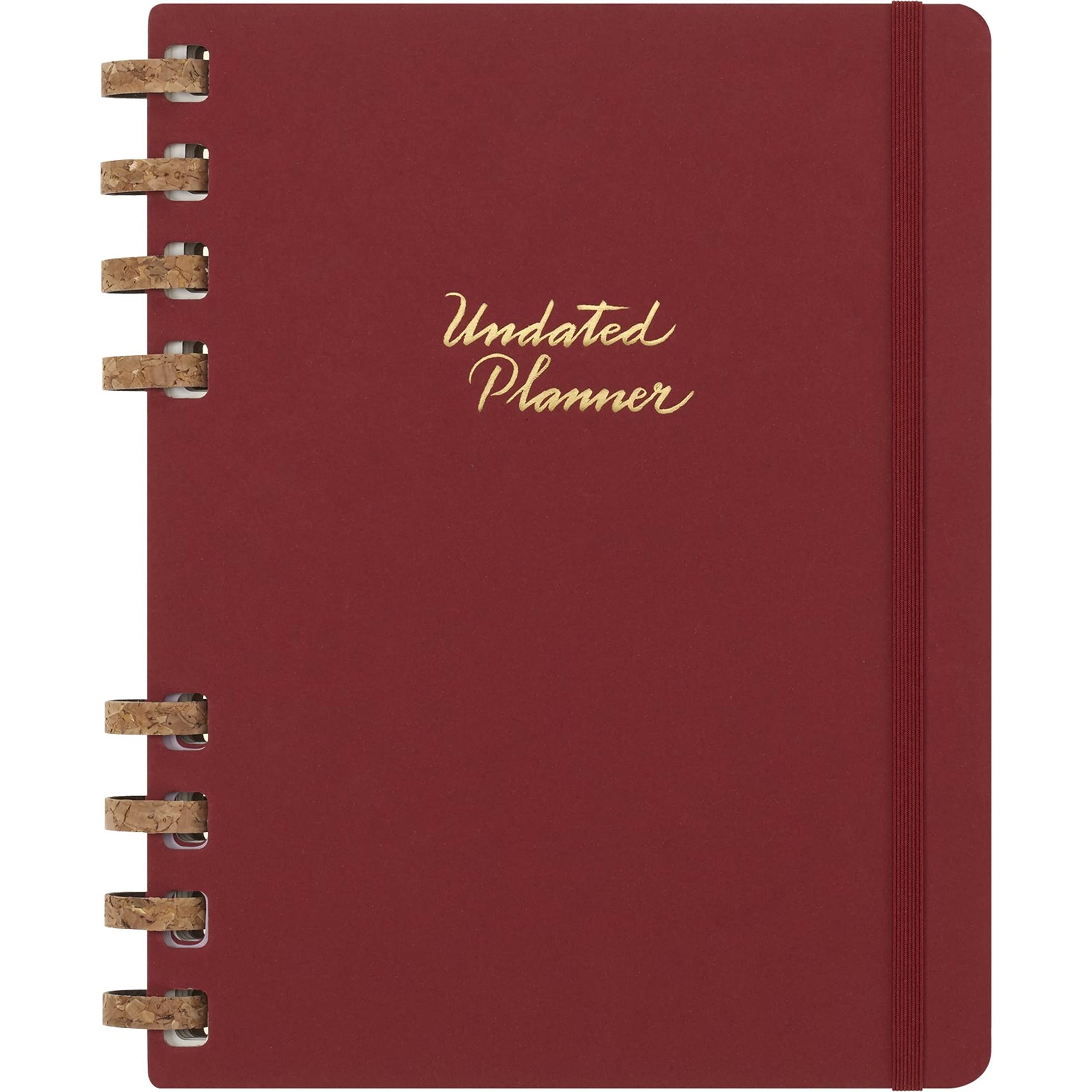 Moleskine x Kaweco Stylo Roller Rechargeable en Plastique ABS pour Écrivains, Rouge Agenda Non Daté, Agenda à Spirales 12-Mois avec Couverture Rigide, Format XL 20 x 25 cm, Crush Cherry